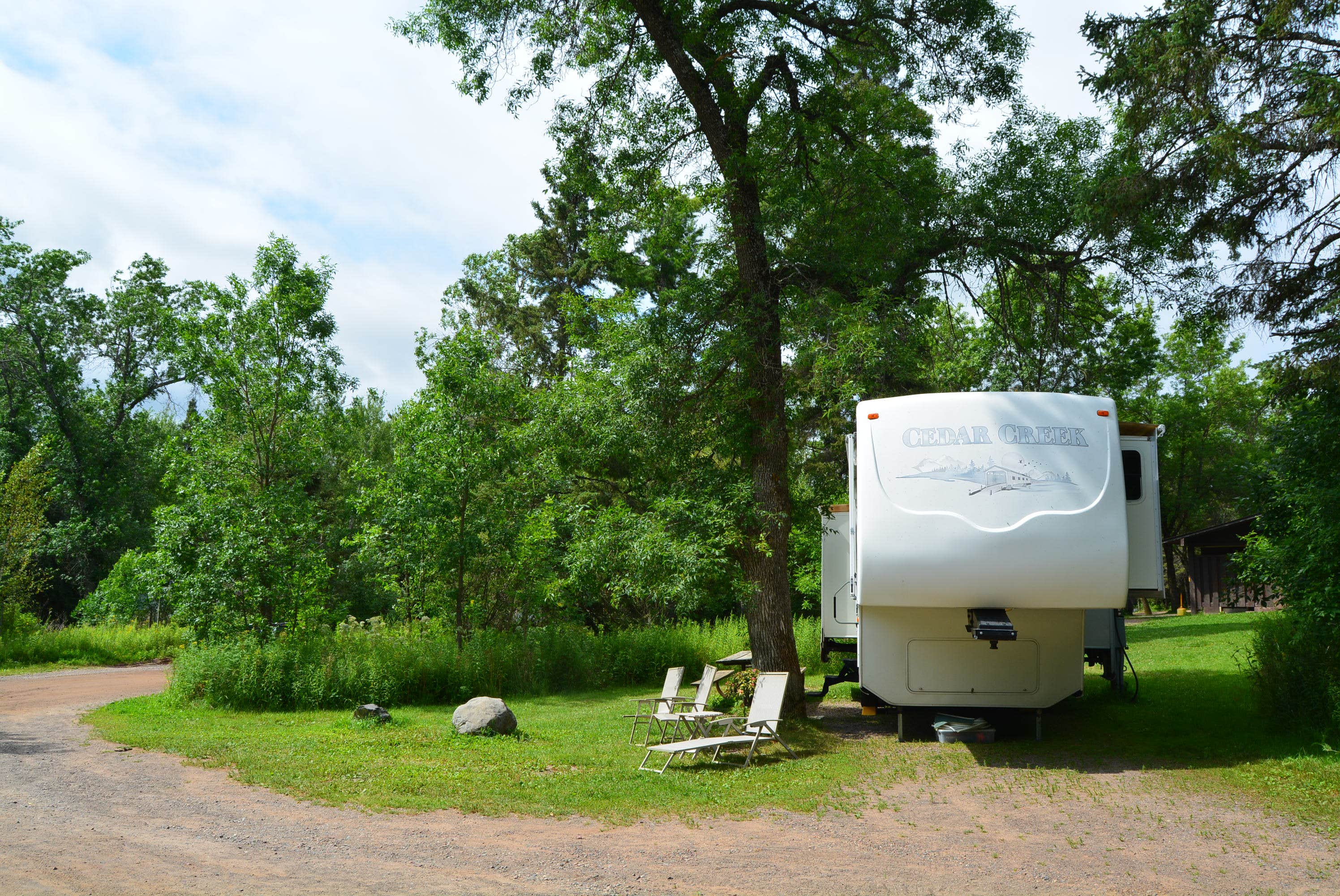 Nancy W.'s photo of rv camping at Jay Cooke State Park Campground near Proctor, MN