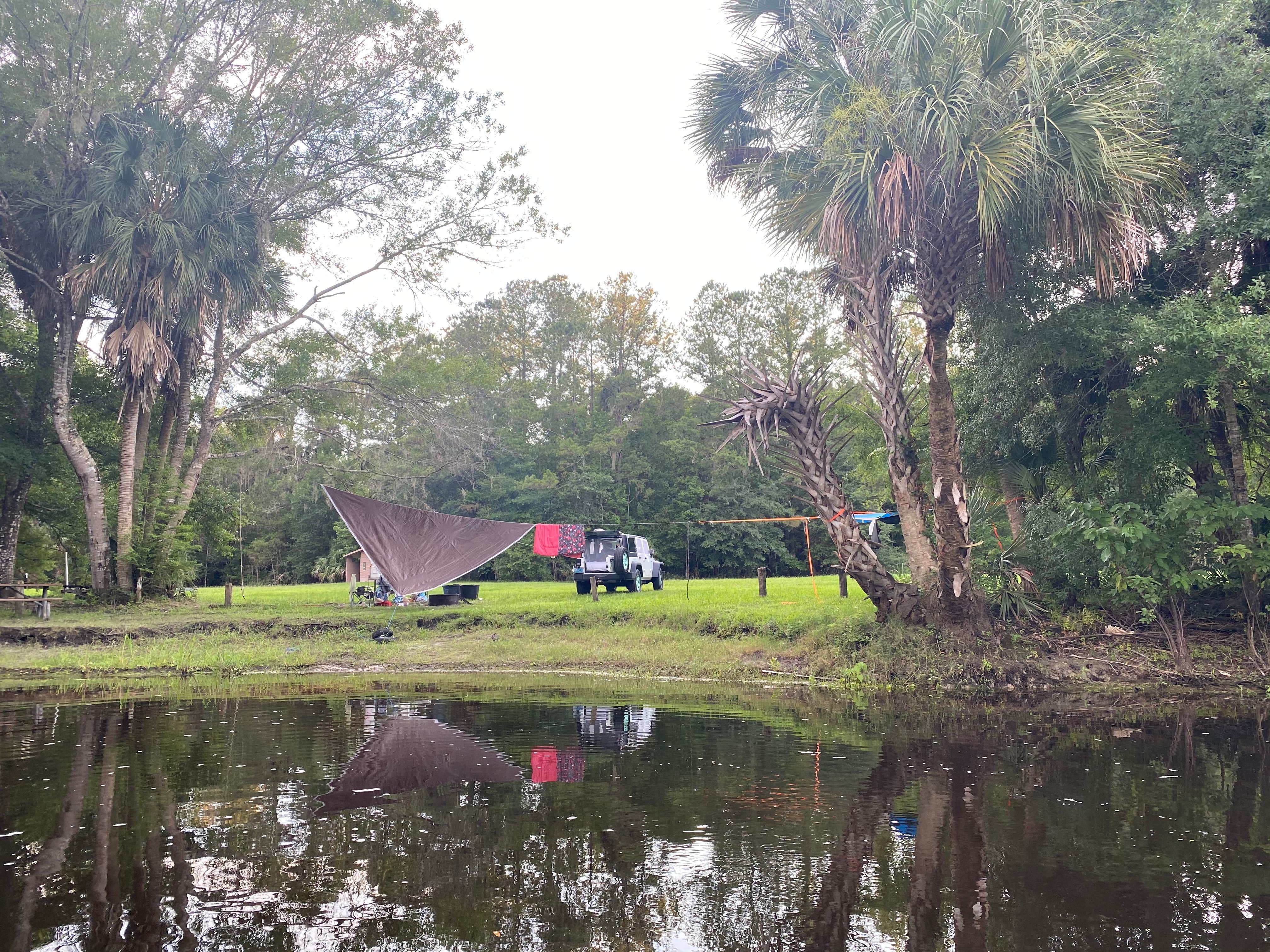 Alyssa D.'s photo of tent camping at Potts Preserve - River Primitive Campground (North Hooty Point Road) near Rocky Point, FL