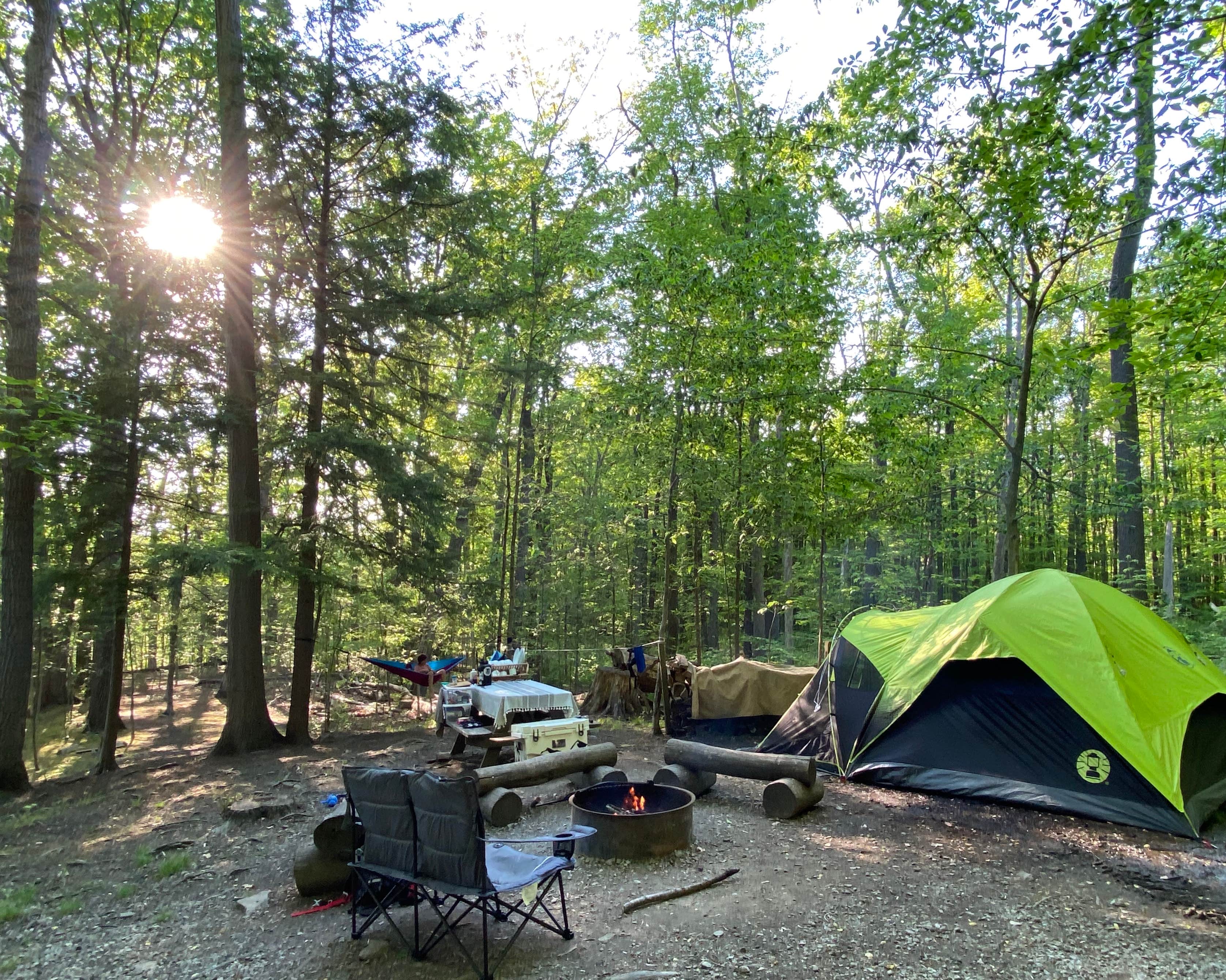 Jillian E.'s photo of tent camping at Penitentiary Glen Reservation Campsite near Wadsworth, OH