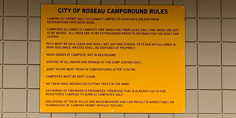 Camper submitted image from Roseau City Park