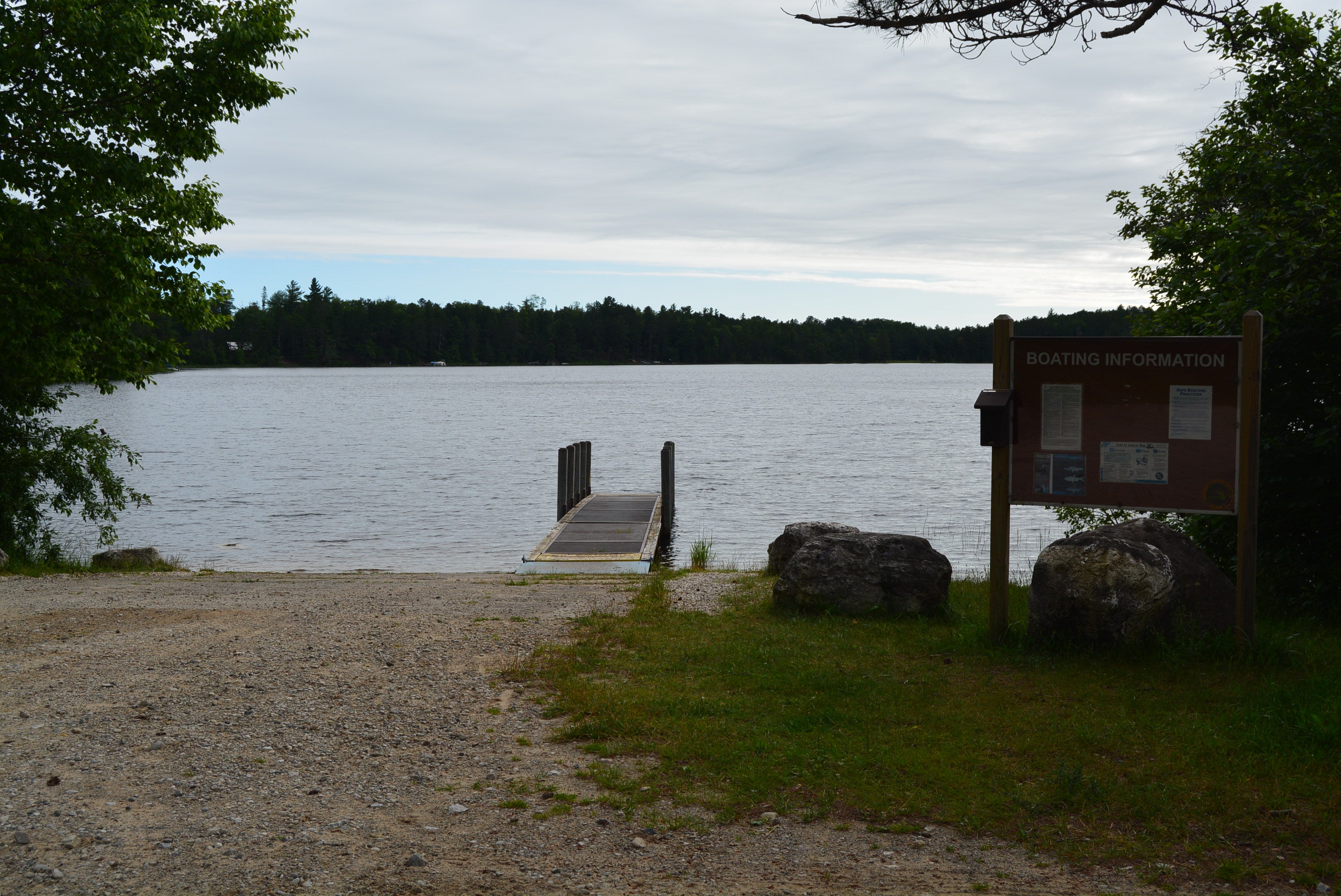 Boat launch is perfect for paddle craft or small boats.  