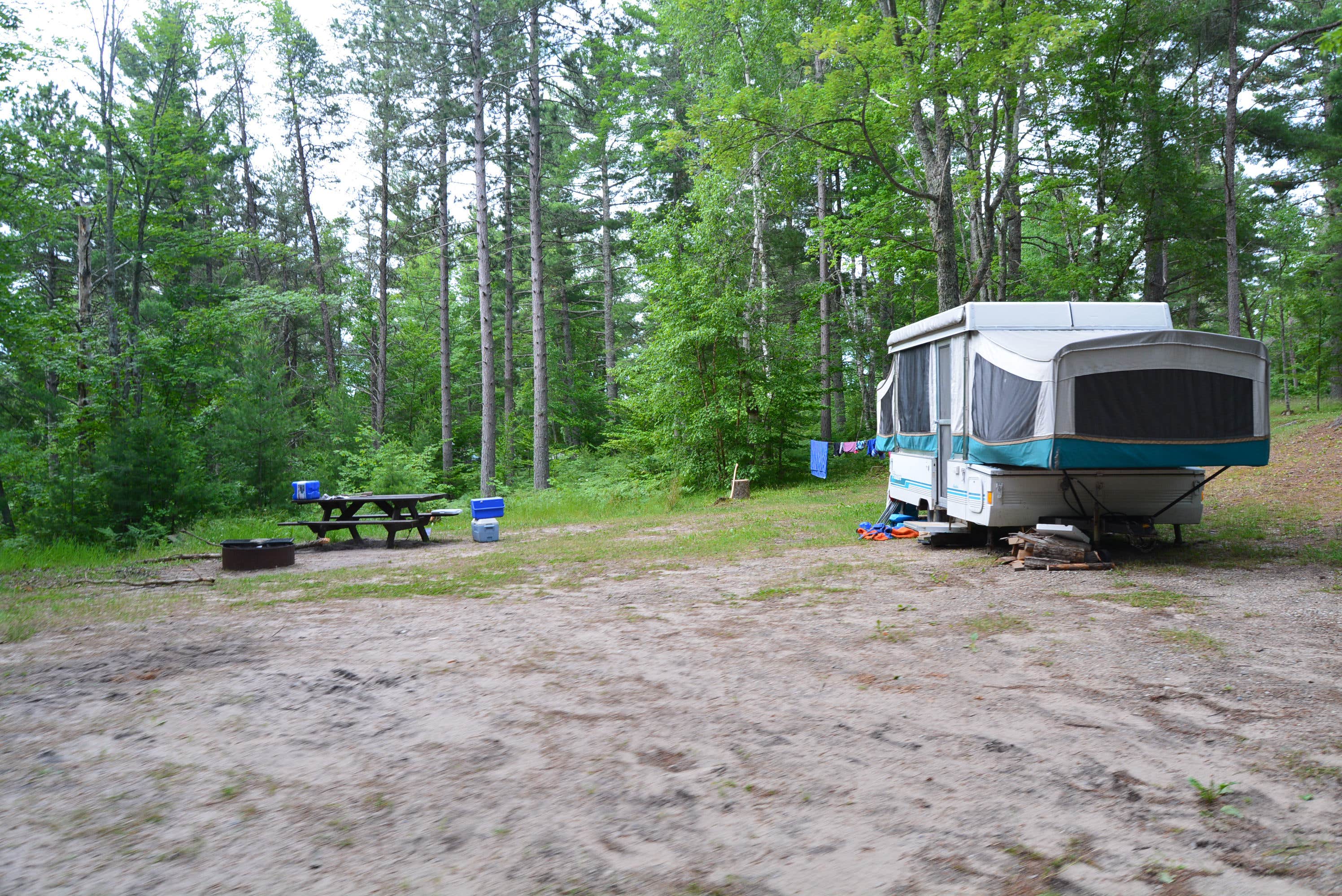 Nancy W.'s photo of rv camping at Perch Lake State Forest Campground near Grand Marais, MI