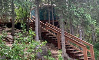 Tanya B.'s photo of glamping accommodations at Eagle River Nature Center (public use cabins/yurts) in Alaska