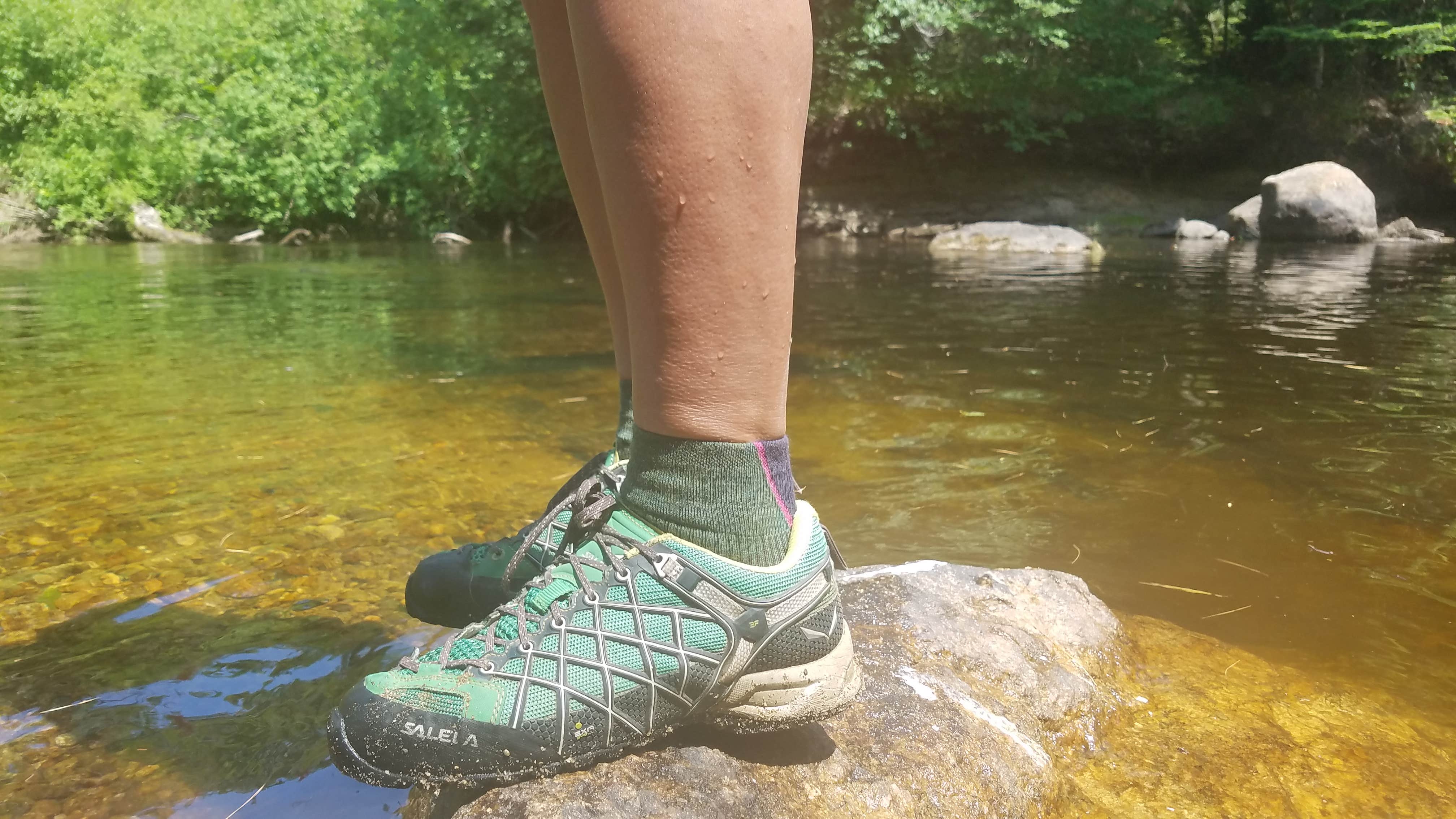 Despite getting wet, I never got blistered.  The socks are very quick-drying which I appreciated on this hike.