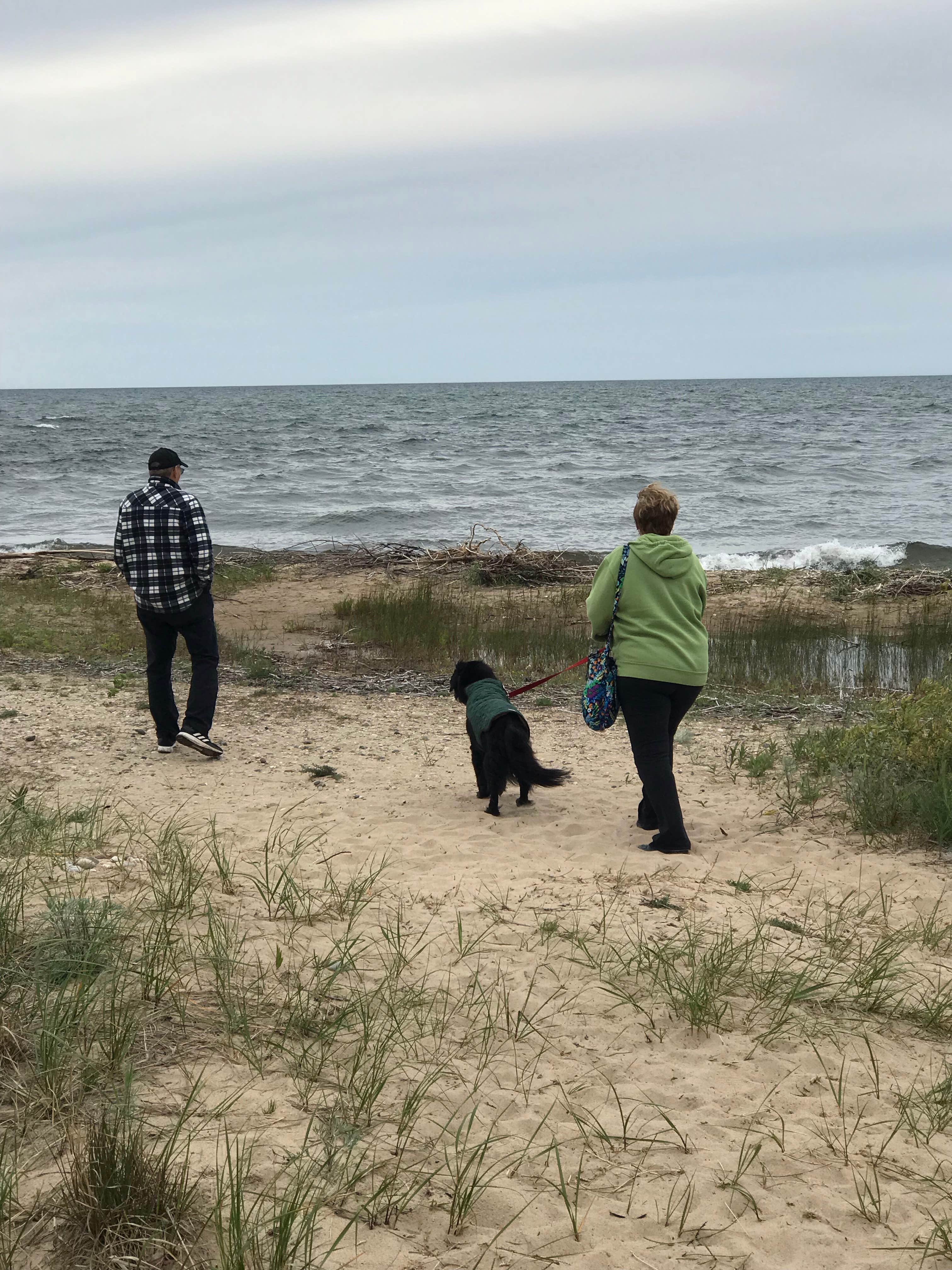 Kathie M.'s photo of camping with pets at Harrisville State Park Campground near Glennie, MI