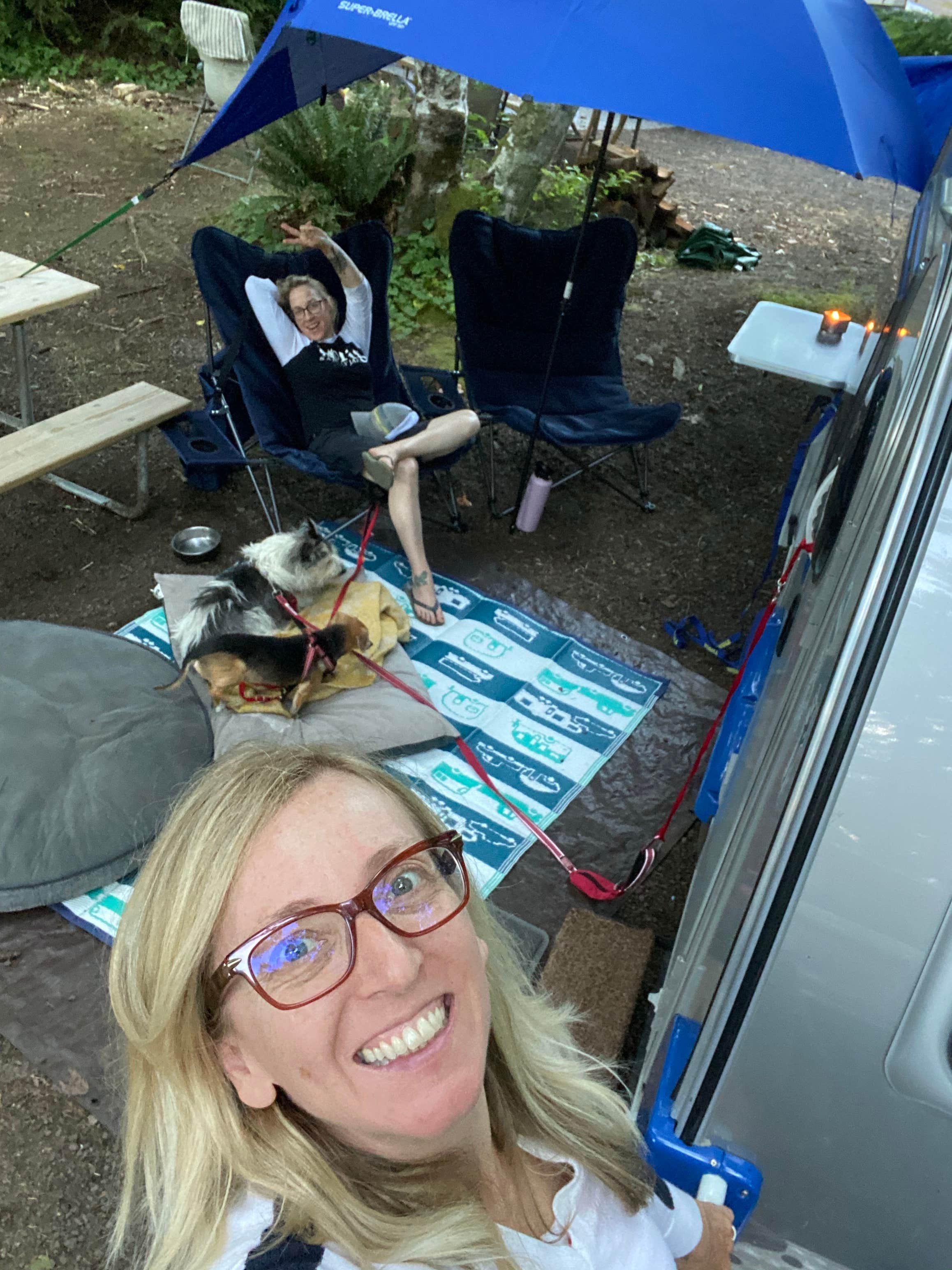 Vivi W.'s photo of camping with pets at Mt Hood Village Resort near Gresham, OR