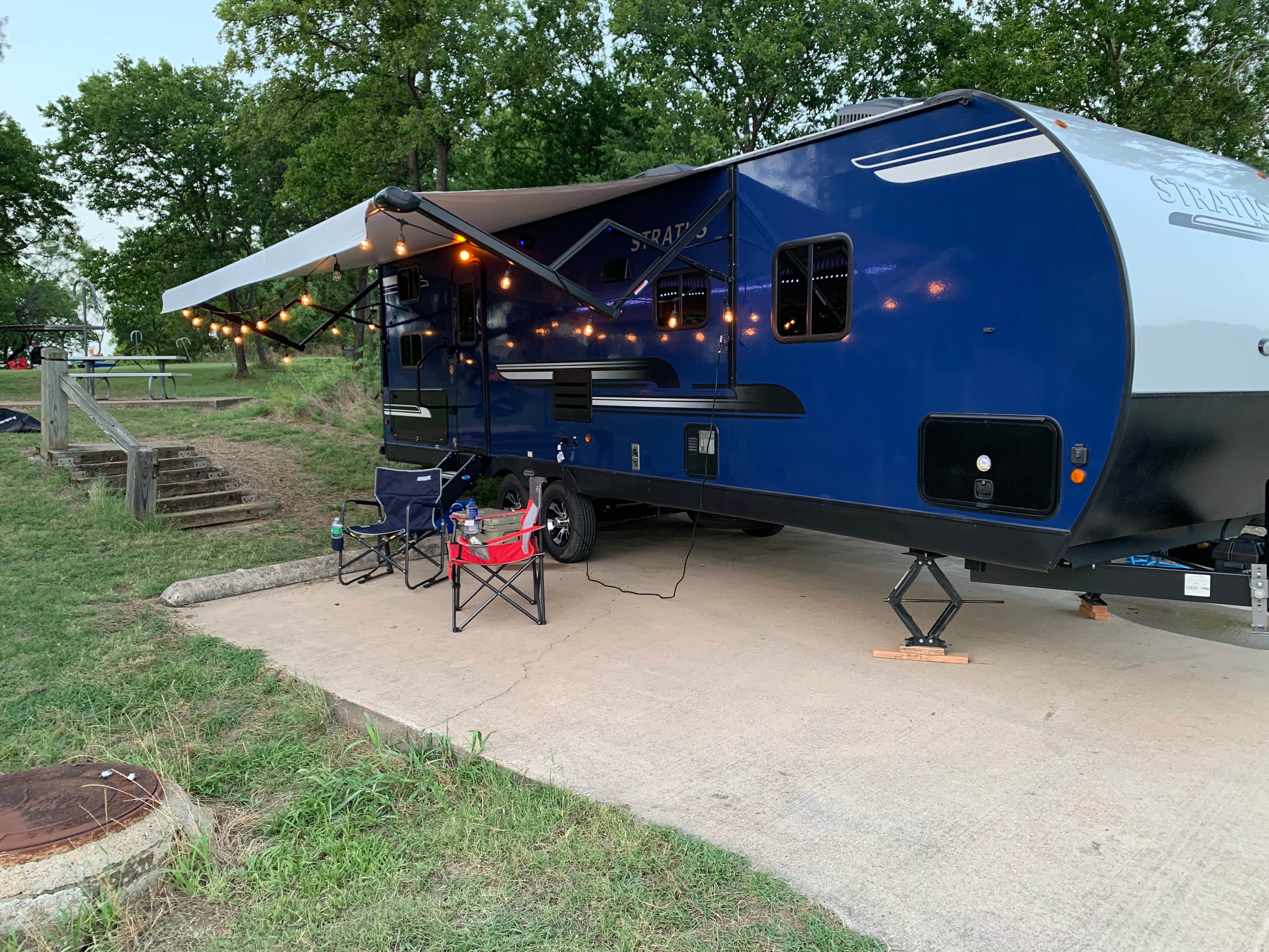 Chris H.'s photo of rv camping at Cedar Hill State Park Campground near Cedar Hill, TX
