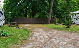 Jean C.'s photo of camping with pets at Bonnie Brae Cabins and Campsites near Ashfield, MA