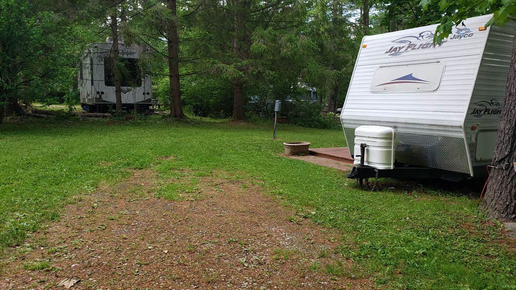 Jean C.'s photo of rv camping at Bonnie Brae Cabins and Campsites near Williamstown, MA