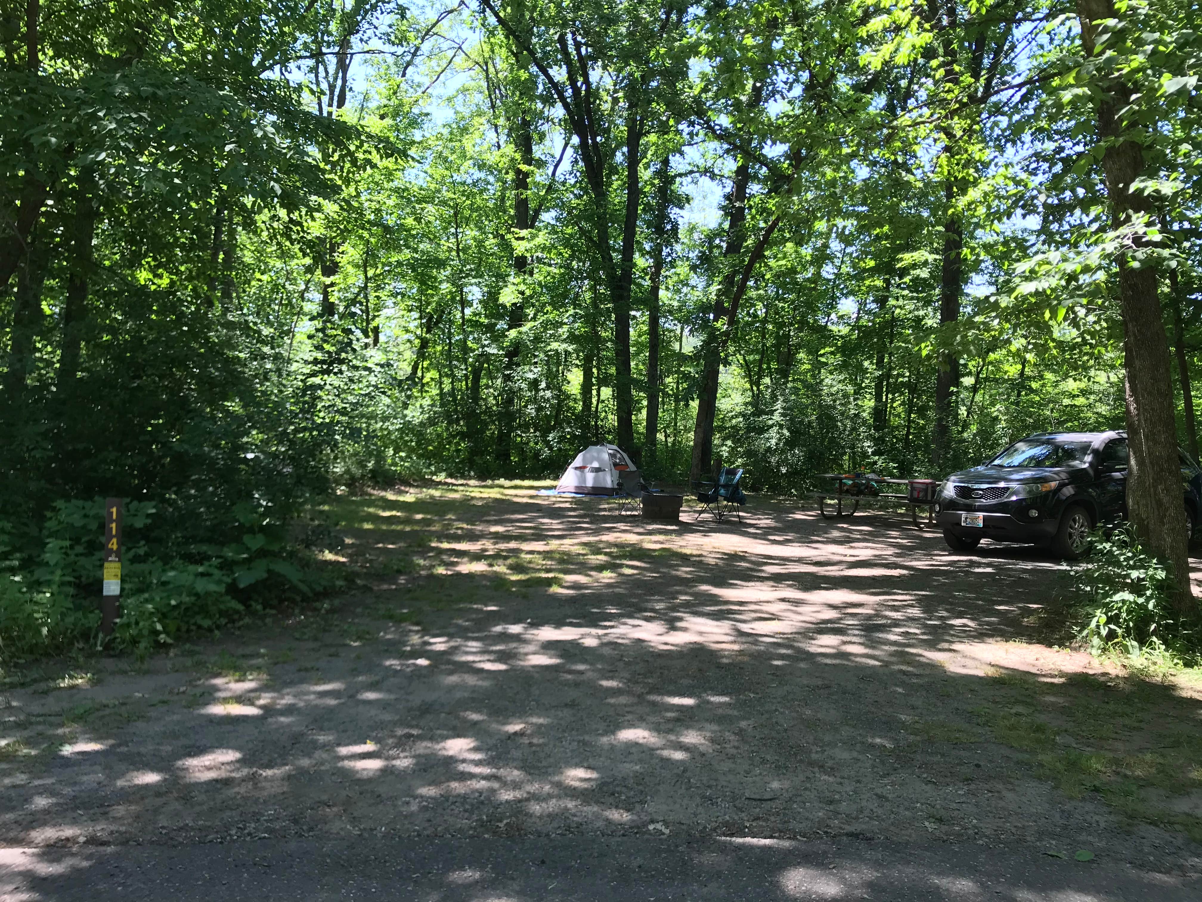 Krista T.'s photo of tent camping at William O'Brien State Park Campground near Richfield, MN