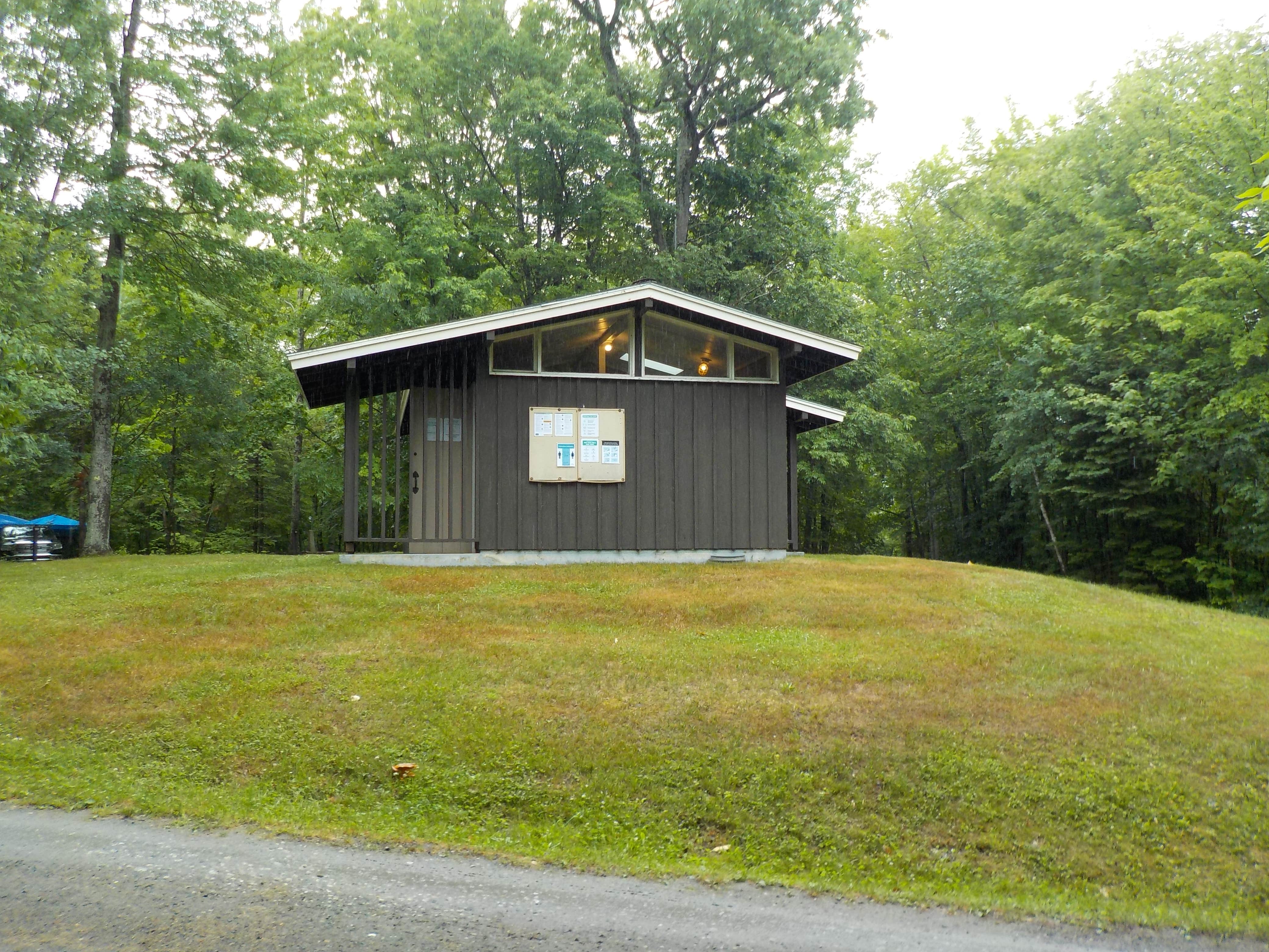 Sarah C.'s photo of a cabin at Brighton State Park Campground near Enosburg Falls, VT