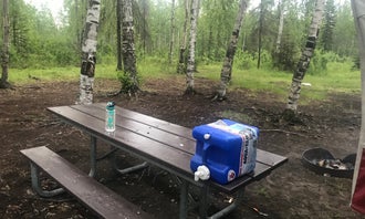 Camping near Goose Bay Hideaway - 300' on Cook Inlet - RV Park and tent Campground: Rocky Lake State Recreation Site, Big Lake, Alaska