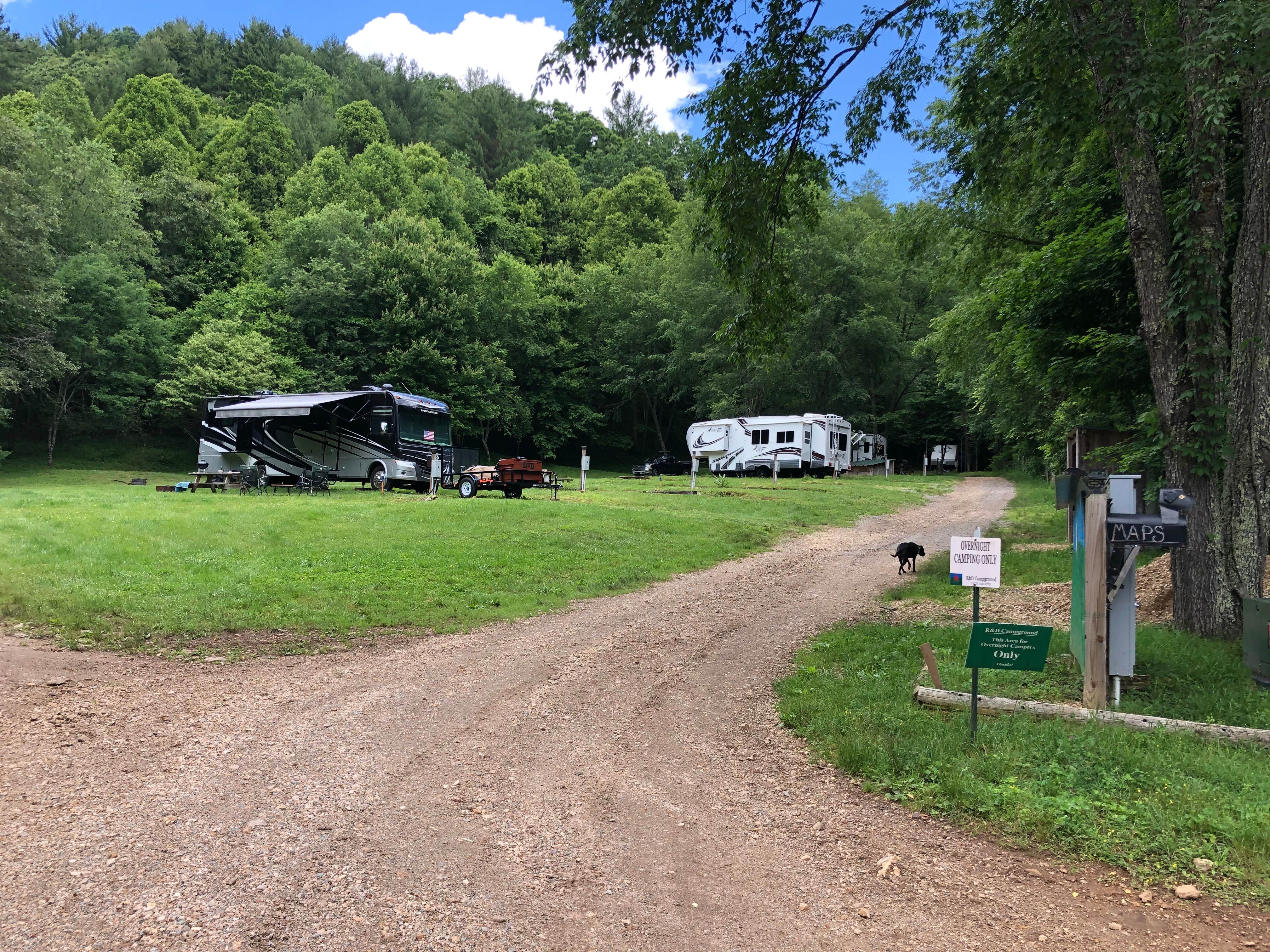 Susan B.'s photo of rv camping at R&D Campground near Todd, NC