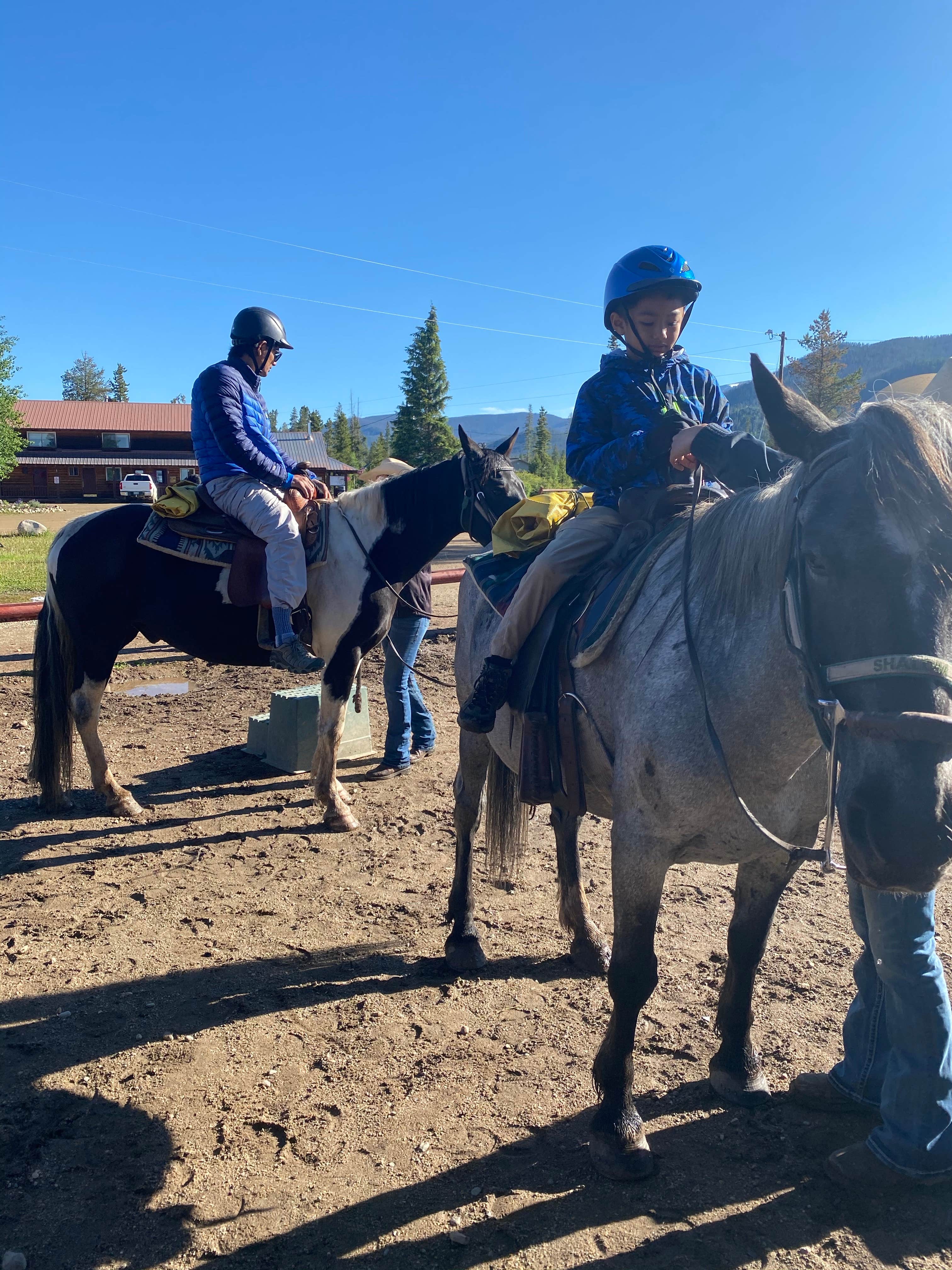 Manisha S.'s photo of camping with a horse at Winding River Resort near Idaho Springs, CO