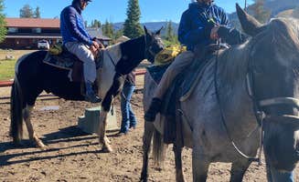Manisha S.'s photo of camping with a horse at Winding River Resort in Colorado