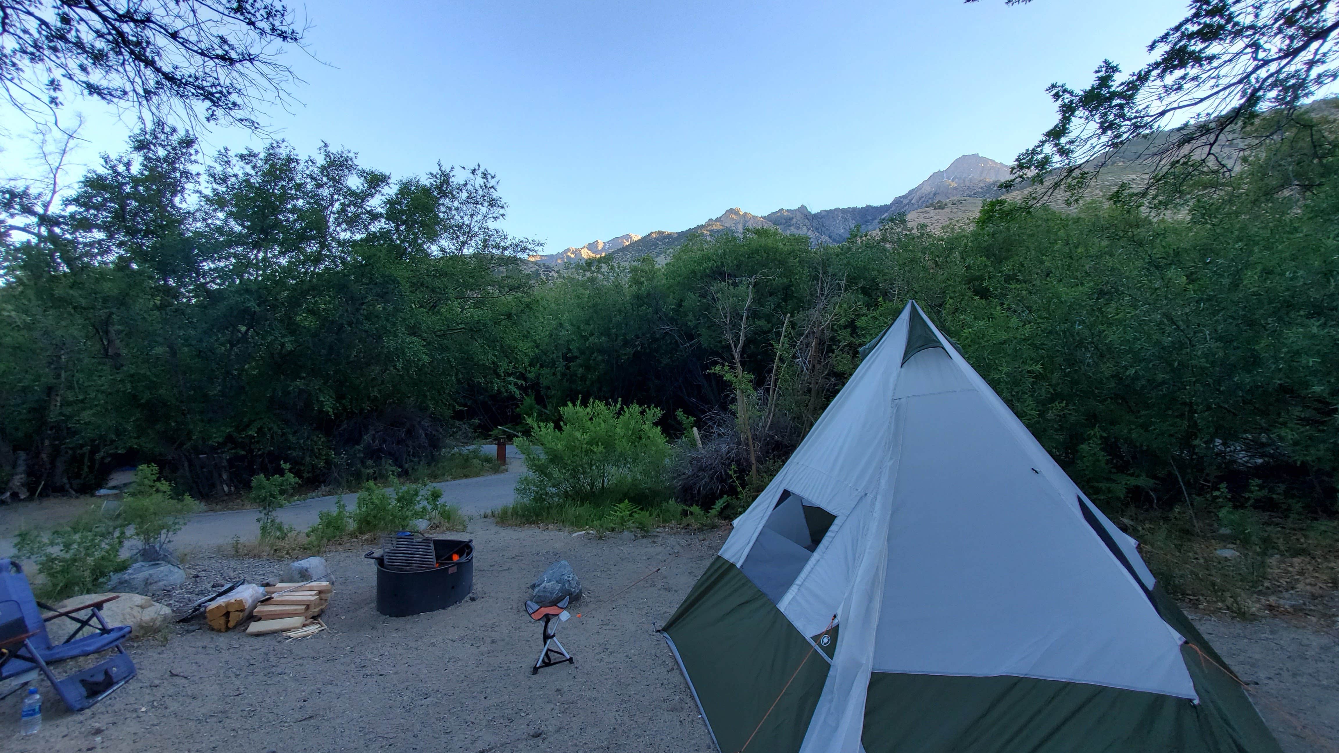 Typical campsite within the riparian corridor.