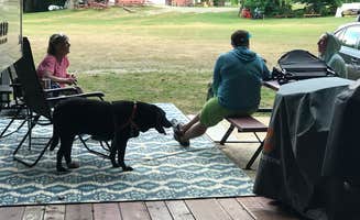 Sarah C.'s photo of camping with pets at White Birches Camping Park near Hanover, ME