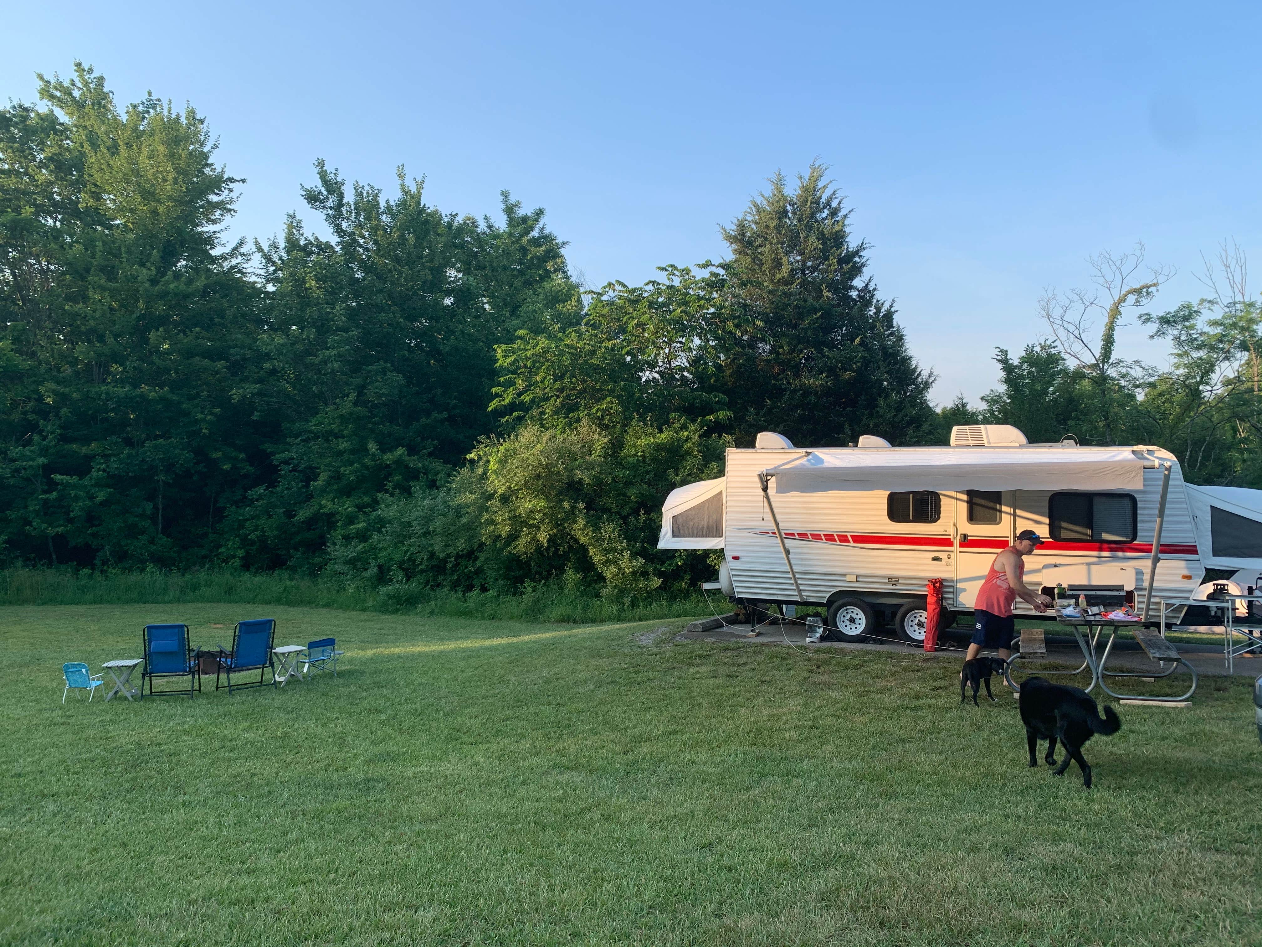 Sarah H.'s photo of camping with pets at East Fork State Park Campground near Williamsburg, OH