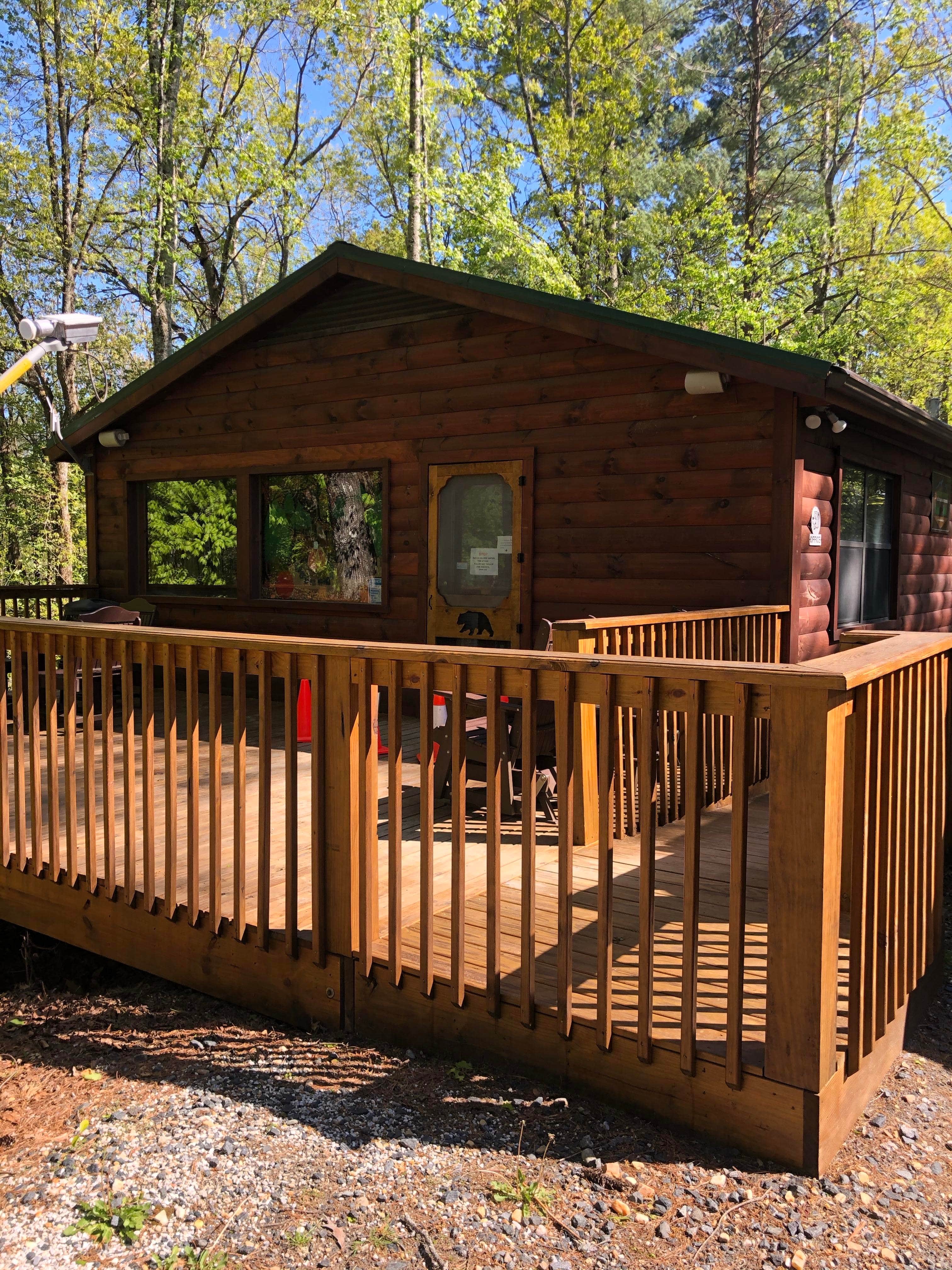 Lori H.'s photo of a cabin at Spacious Skies Bear Den near Newton, NC