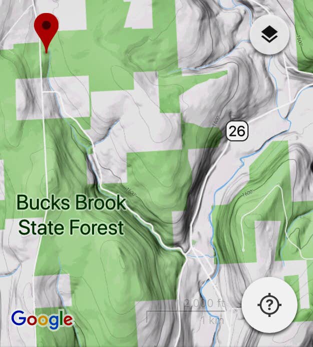 Camper-submitted photo at Bucks Brook State Forest Primitive Tent Site near Syracuse, NY