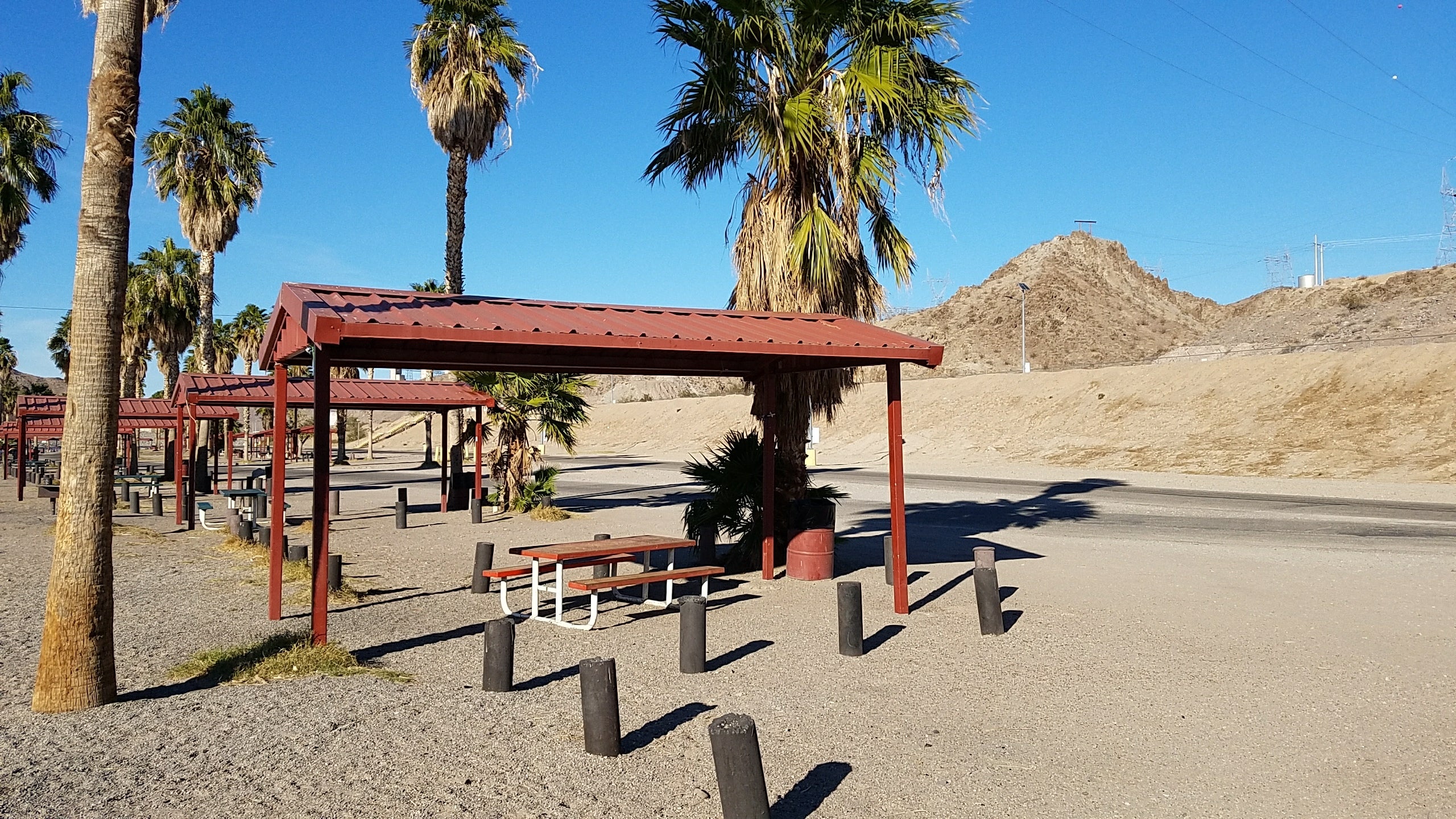 Shade structures & picnic tables