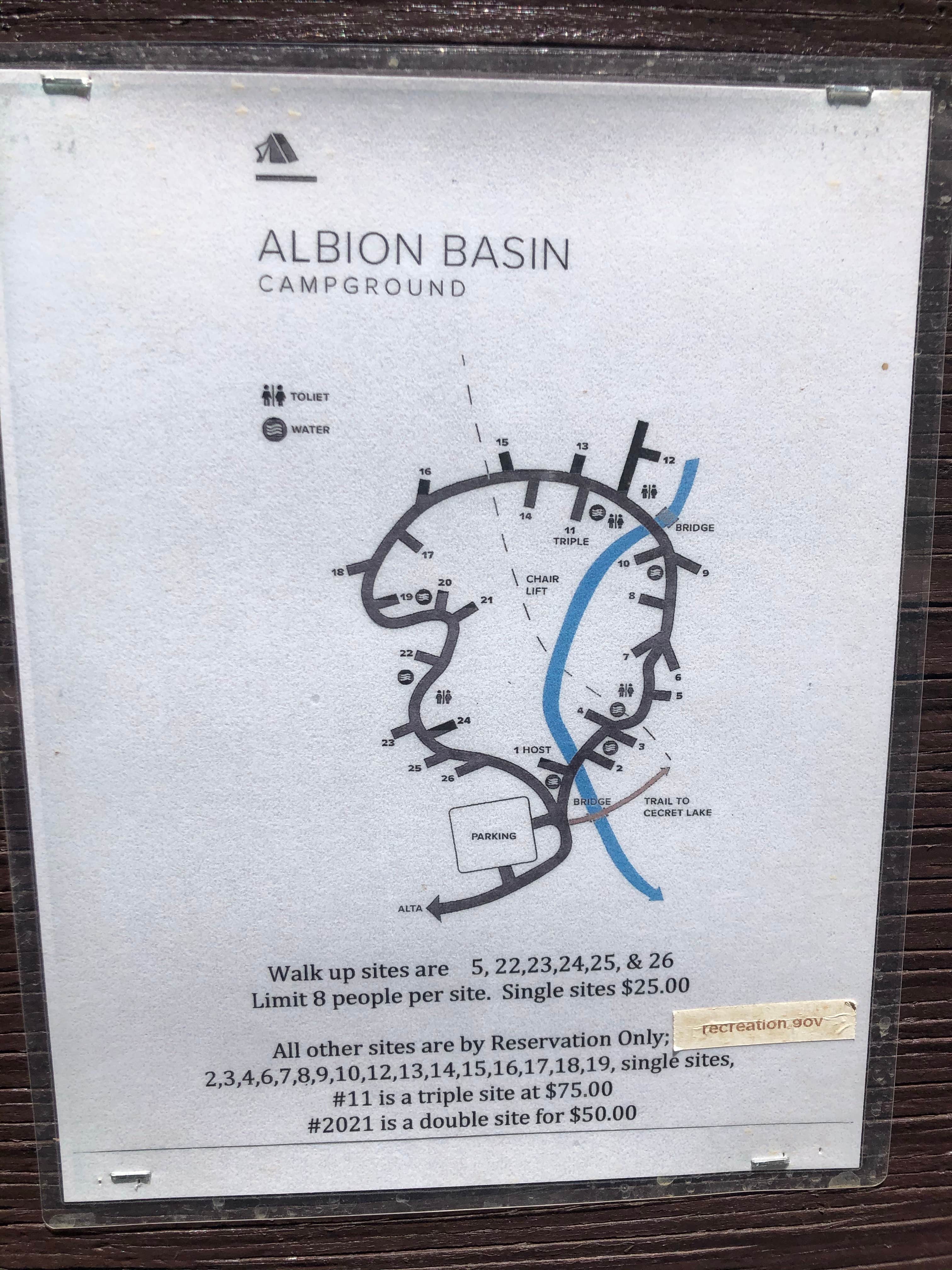 Campsite map
