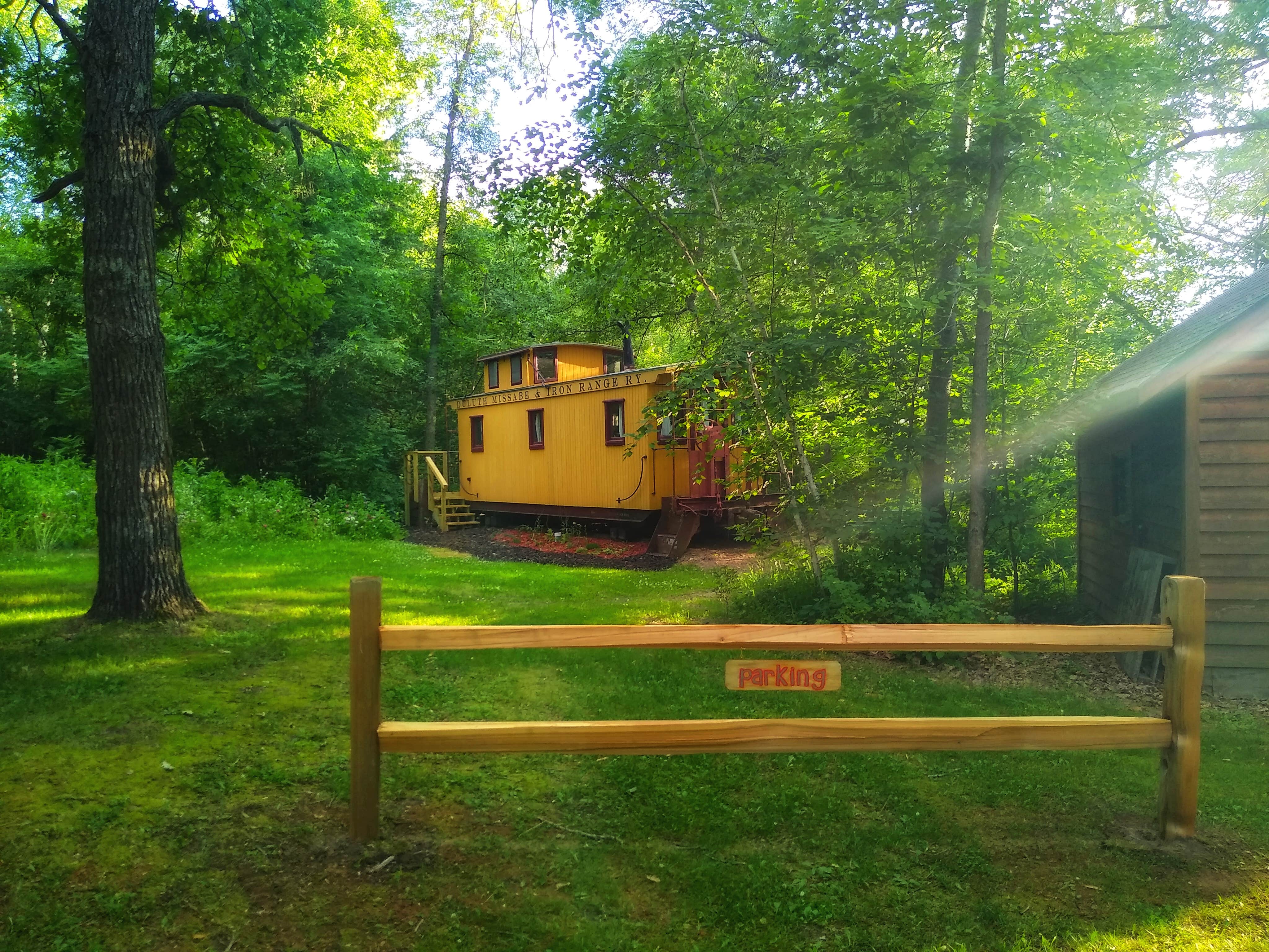 Amy G.'s photo of a cabin at Goldie the Caboose in the Woods near Mississippi River Headwaters - Cross Lake