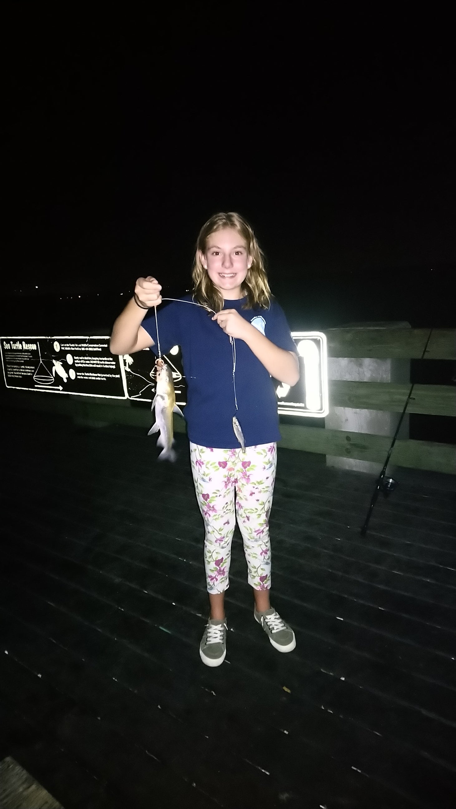 Night fishing on the pier