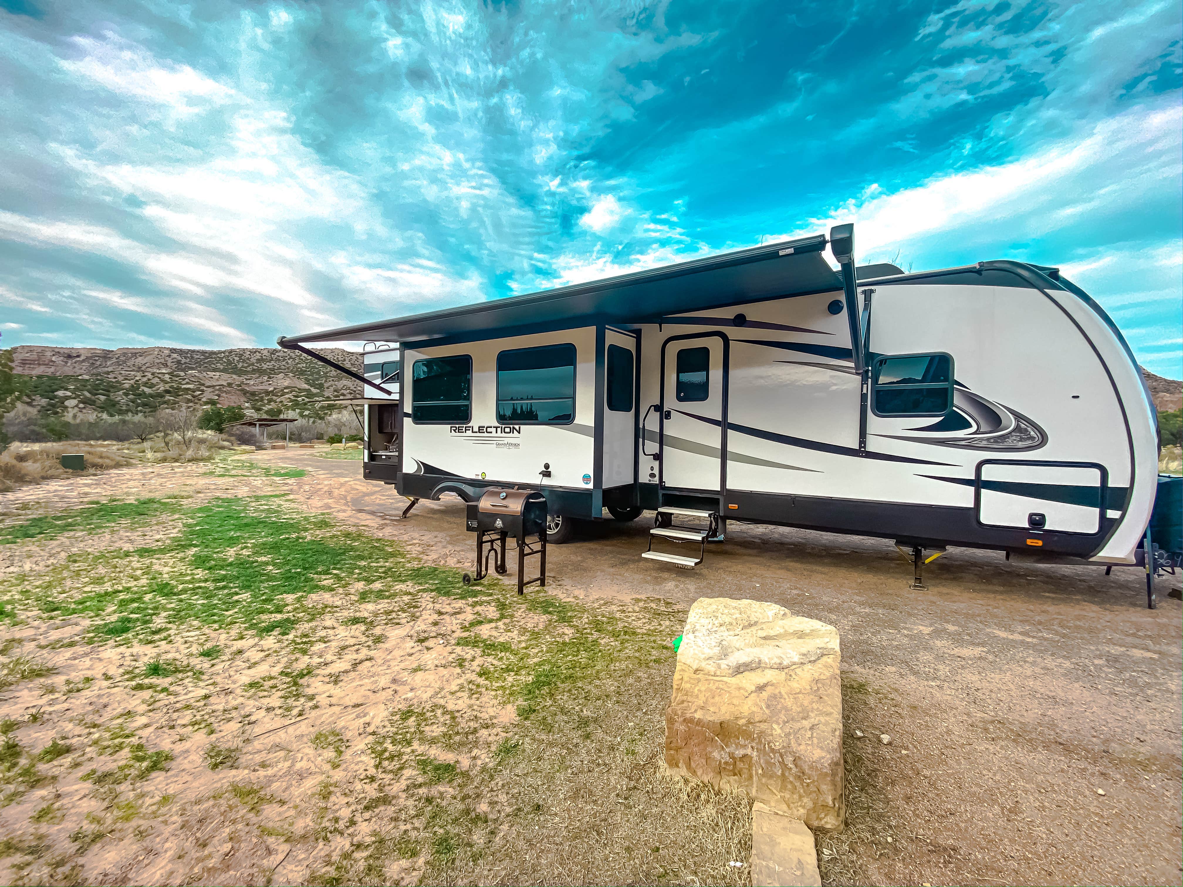 Samantha S.'s photo of rv camping at Juniper Campground — Palo Duro Canyon State Park near Lake Meredith National Recreation Area