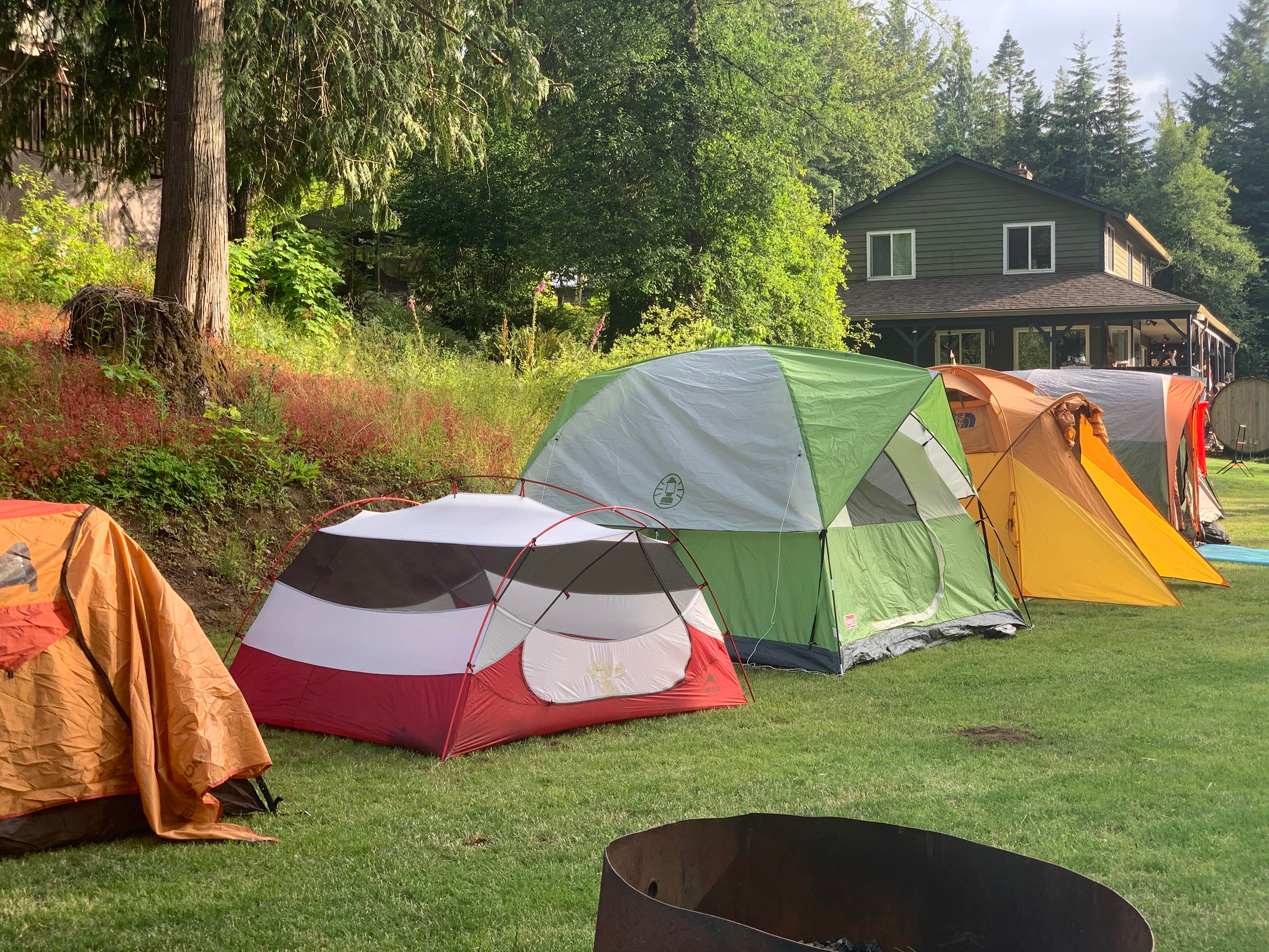 Kim L.'s photo of tent camping at Camp Lindberg 21+ near Woodland, WA