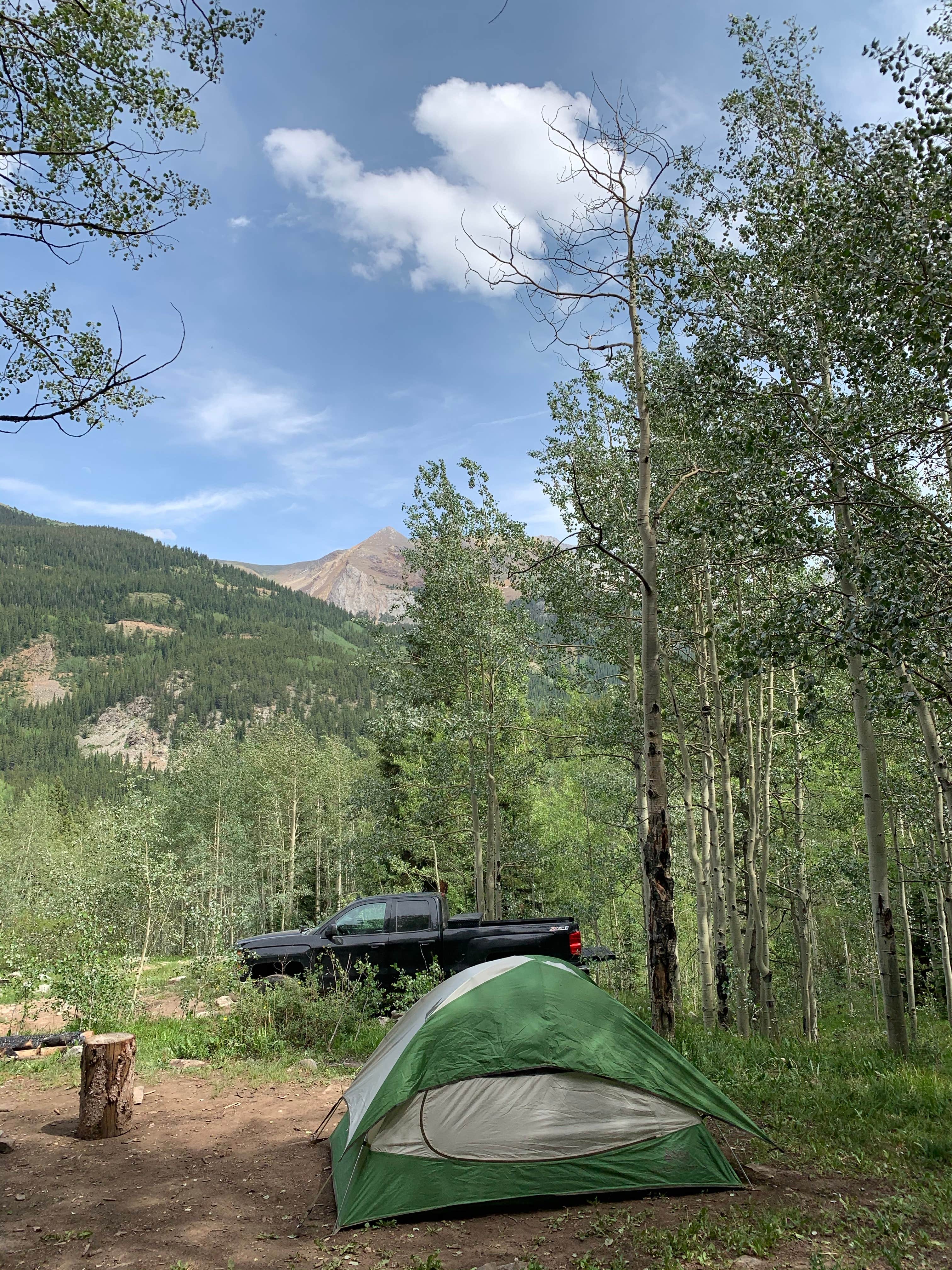Dalton V.'s photo of a dispersed camping area at Pearl Pass Dispersed Camping near Snowmass Village, CO