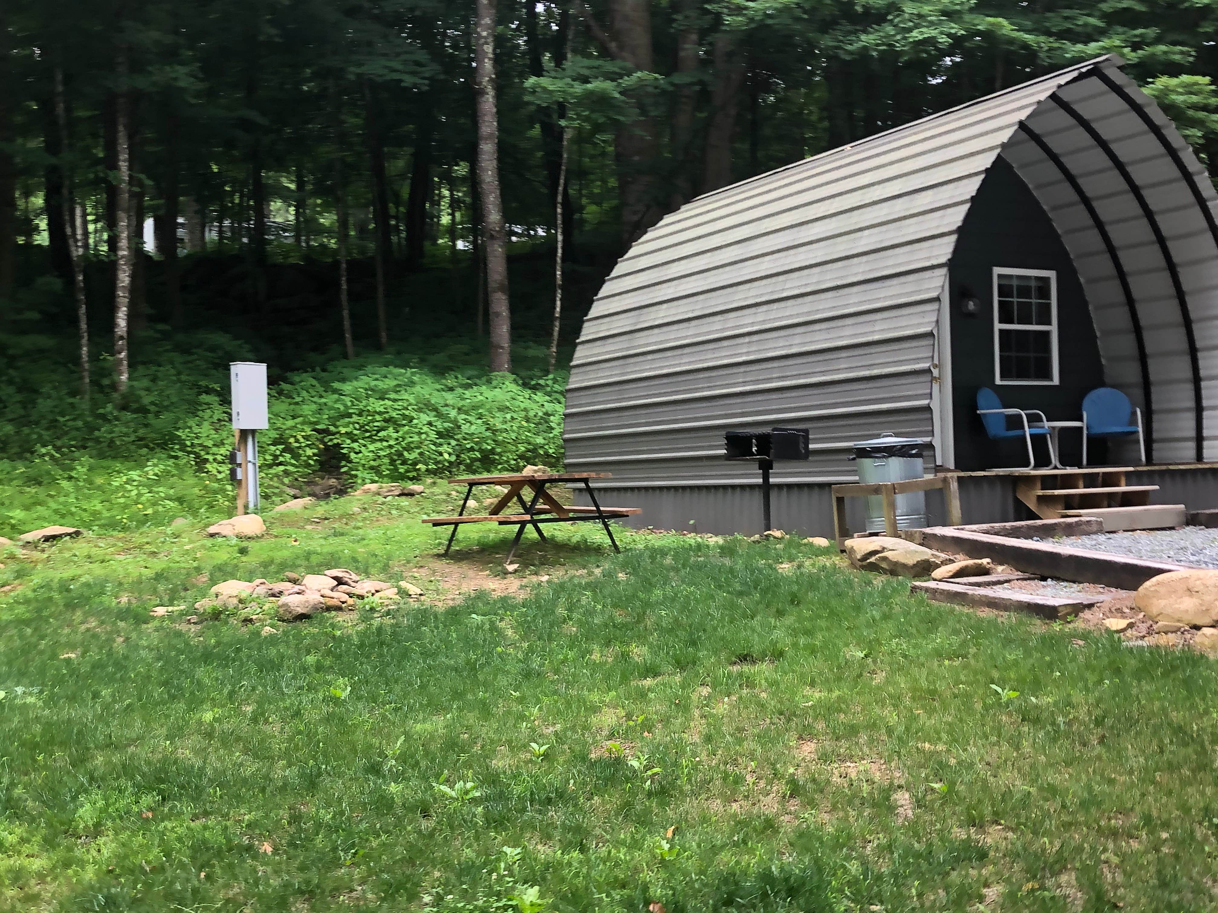 Kirsten J.'s photo of glamping accommodations at Grandfather Campground near Moravian Falls, NC