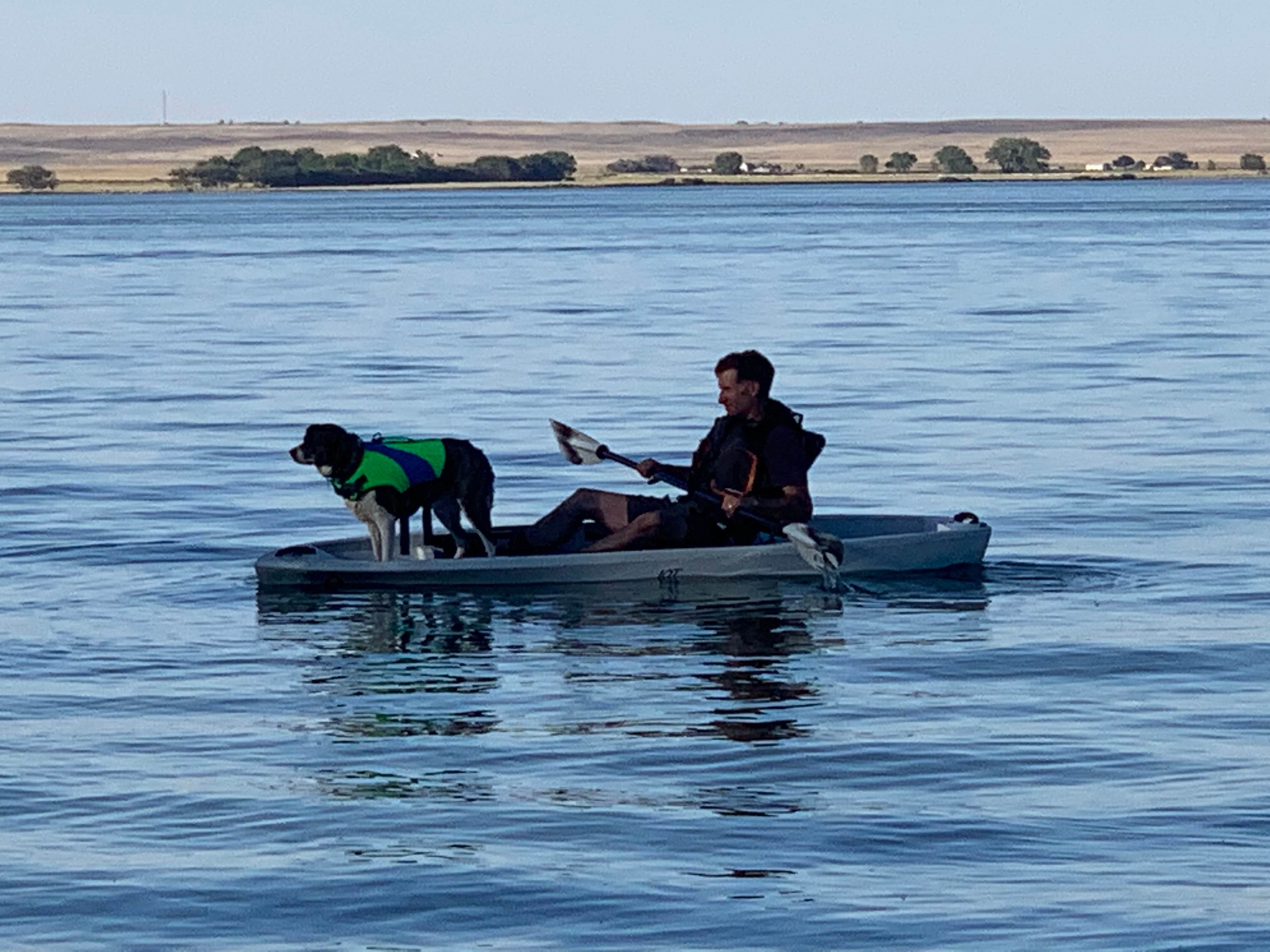 Shawn S.'s photo of camping with pets at Jackson Lake State Park Campground near Greeley, CO