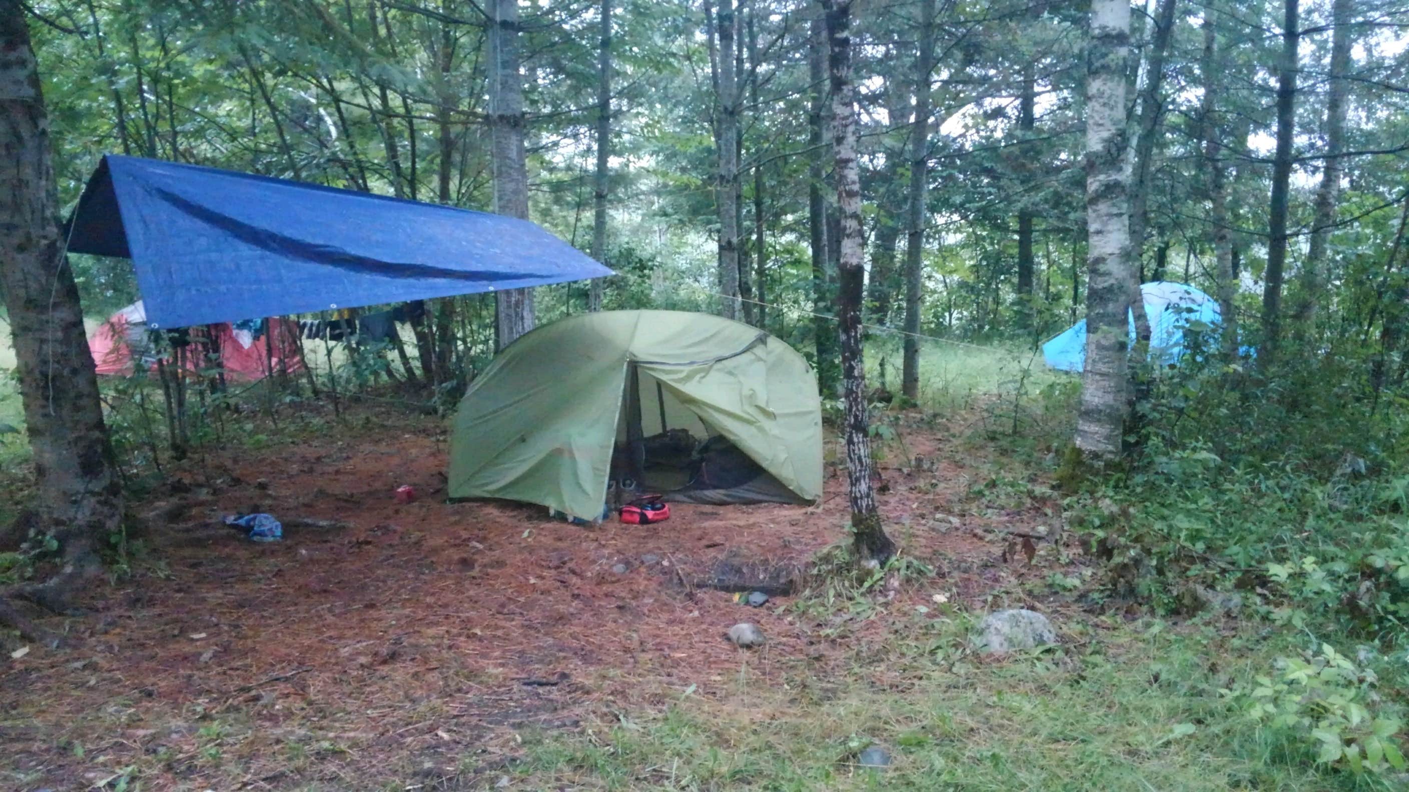 Sarah C.'s photo of tent camping at Lyman Falls State Park Campground near Eden Mills, VT