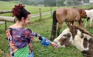 cheryl B.'s photo of camping with a horse at CB Ranch near Staffordsville, VA