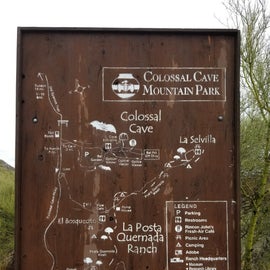 The map of the park by the gift shop.
