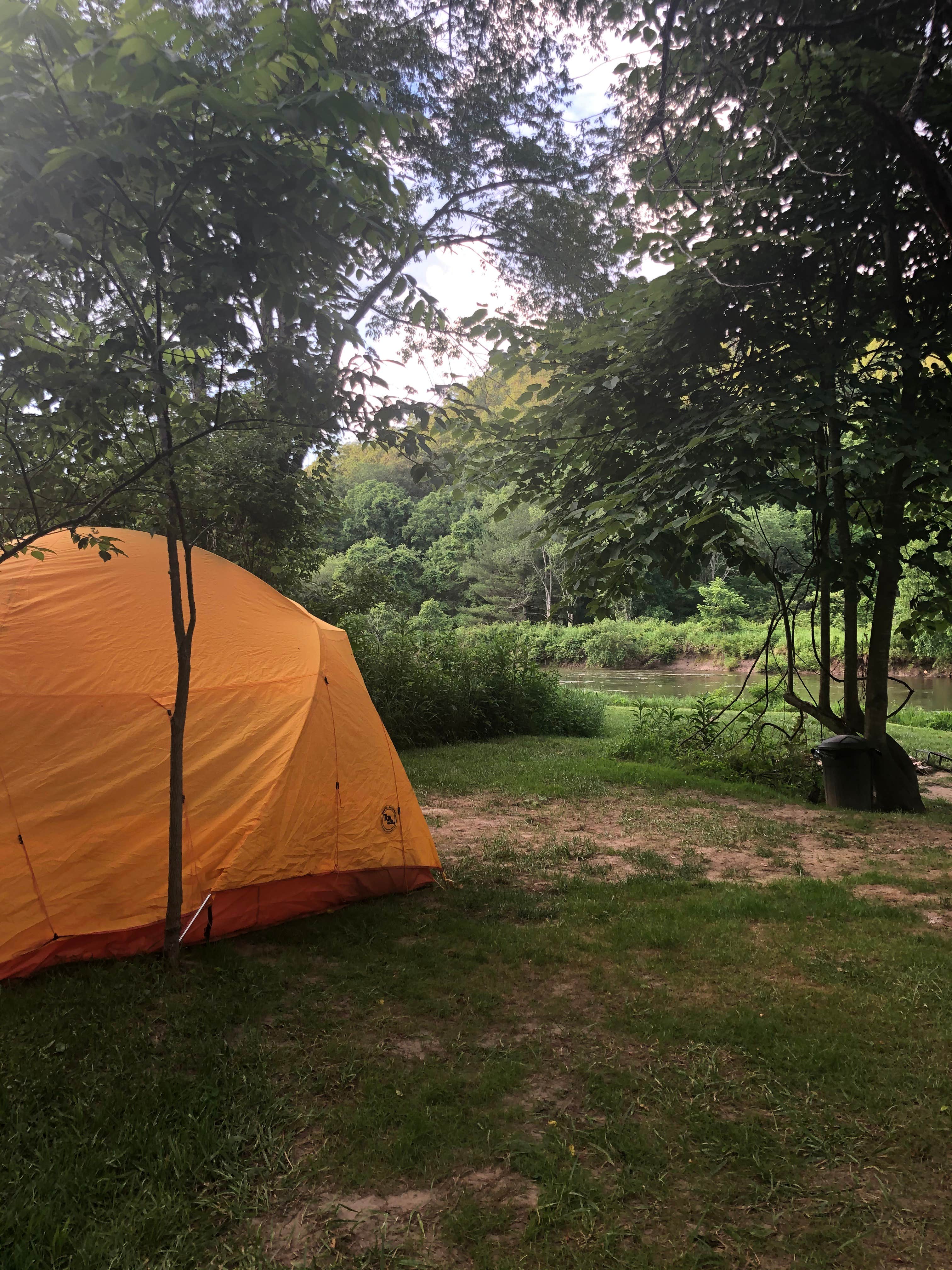 Kirsten J.'s photo of tent camping at Dusty Trails Outfitters near Elk Creek, VA