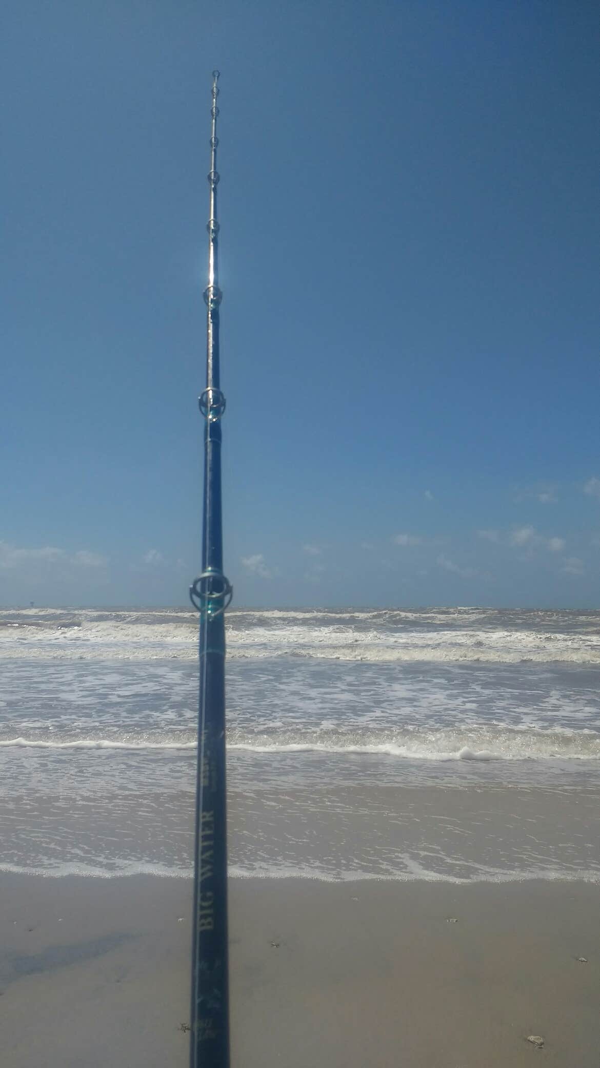 Surf fishing.