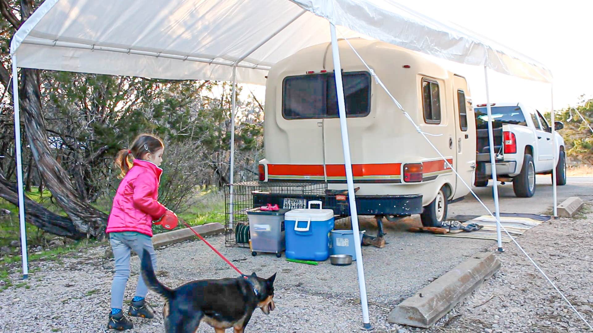 Trevor B.'s photo of camping with pets at Pedernales Falls State Park Campground near Canyon Lake
