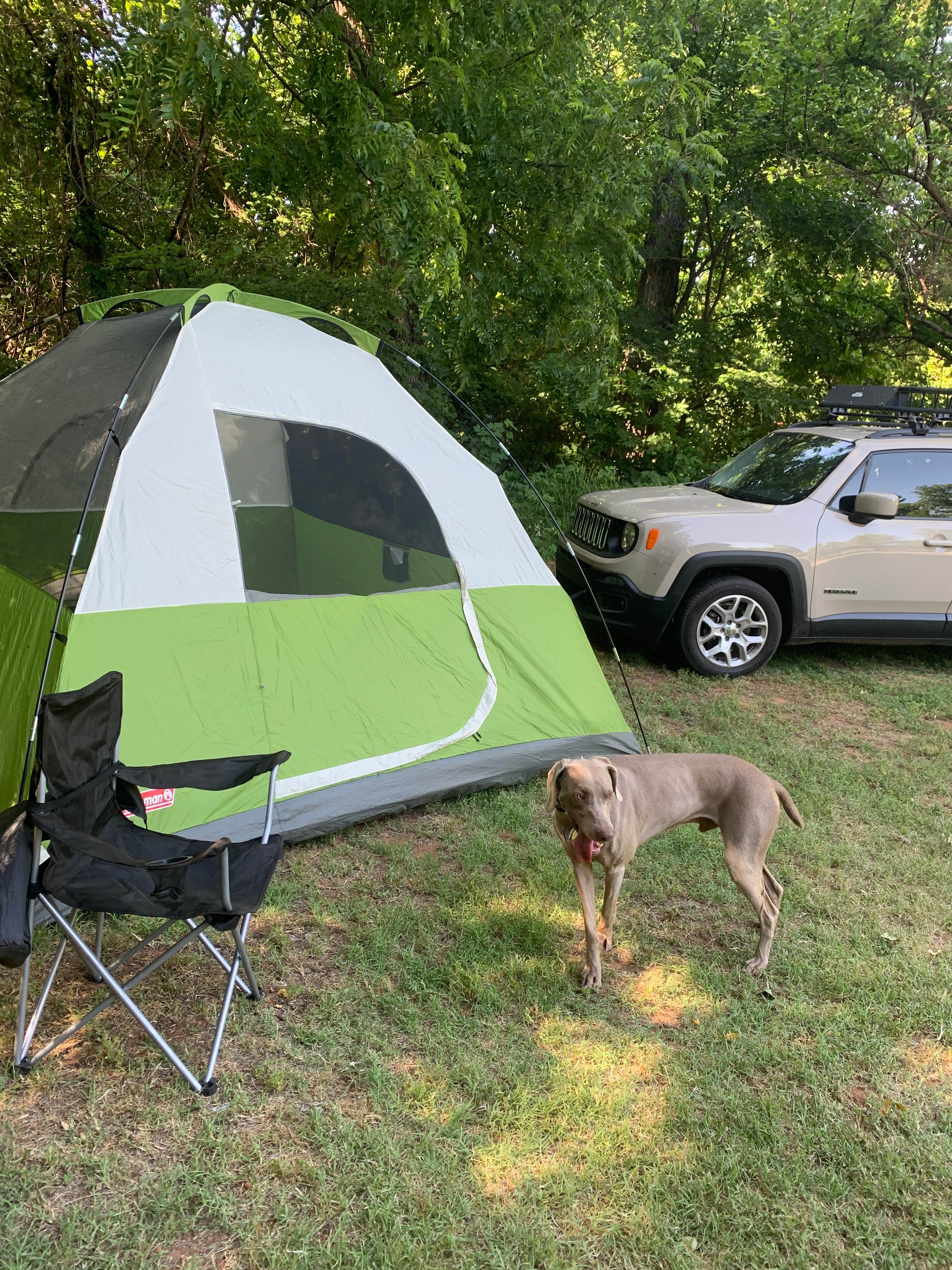 Paage B.'s photo of camping with pets at Red Rock Canyon Adventure Park near Canton Lake