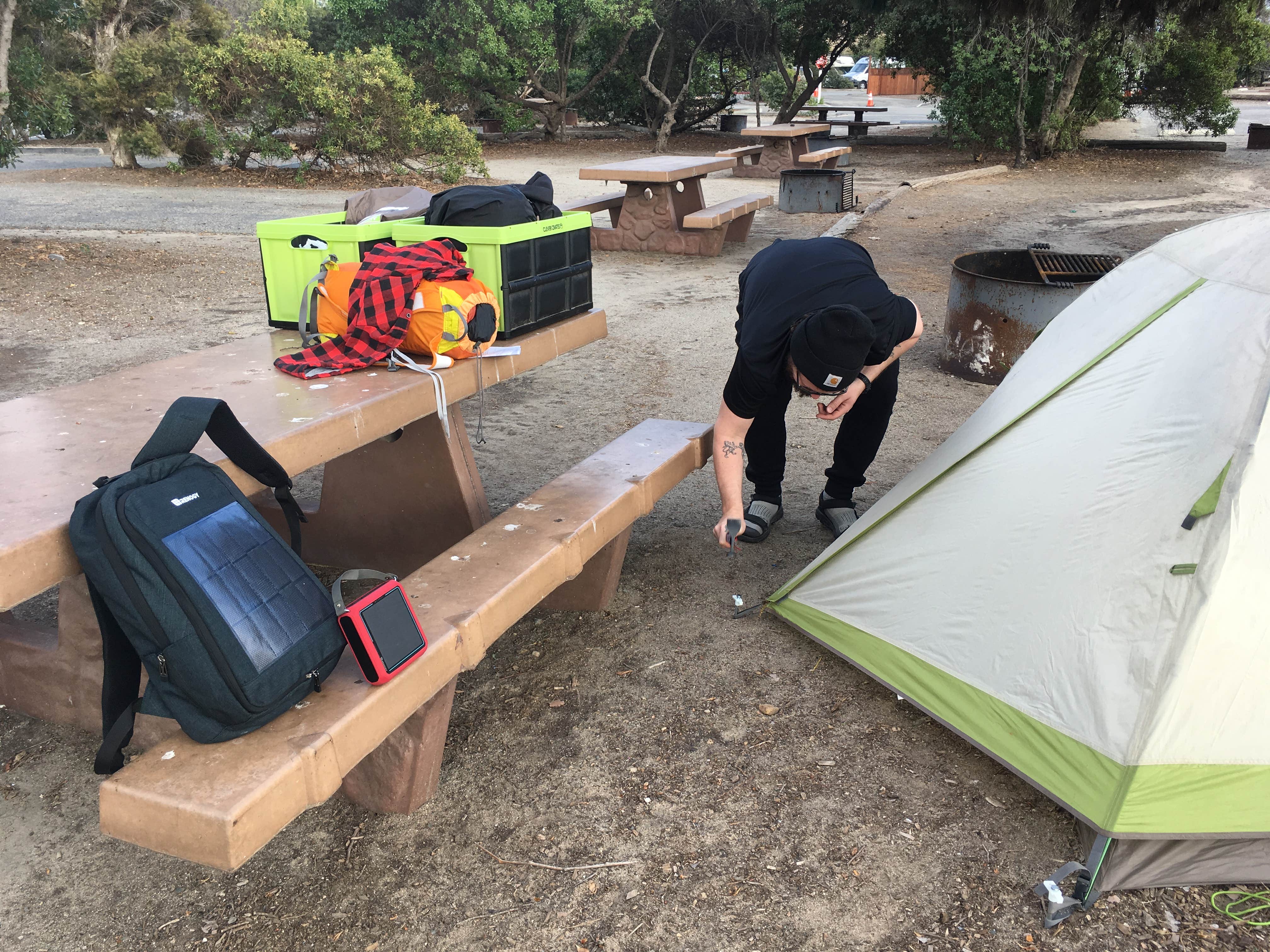 Chanel C.'s photo of tent camping at Doheny State Beach Campground near Sunset Beach, CA