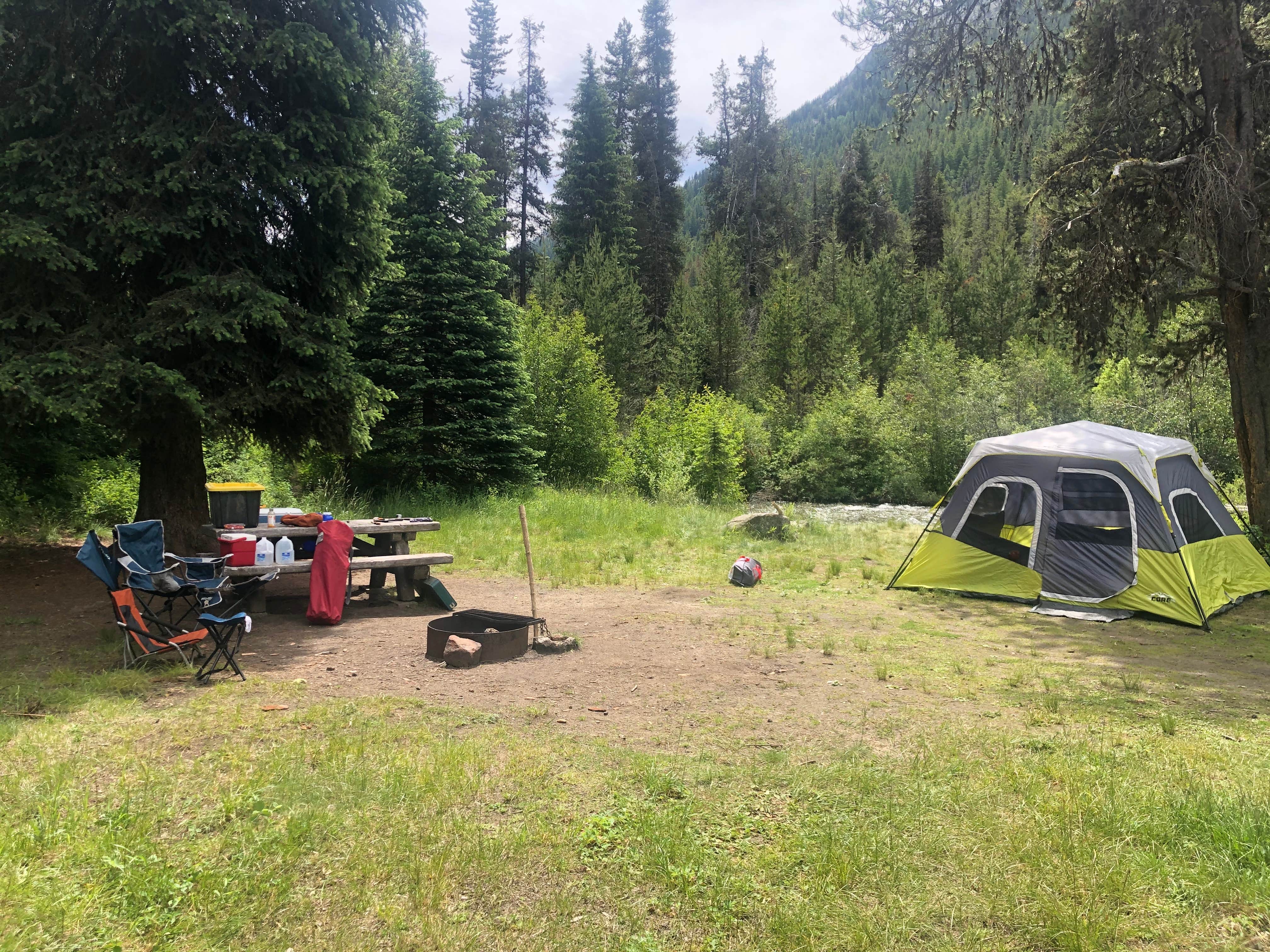 Heather R.'s photo of tent camping at Walla Walla Forest Camp near Oxbow, OR
