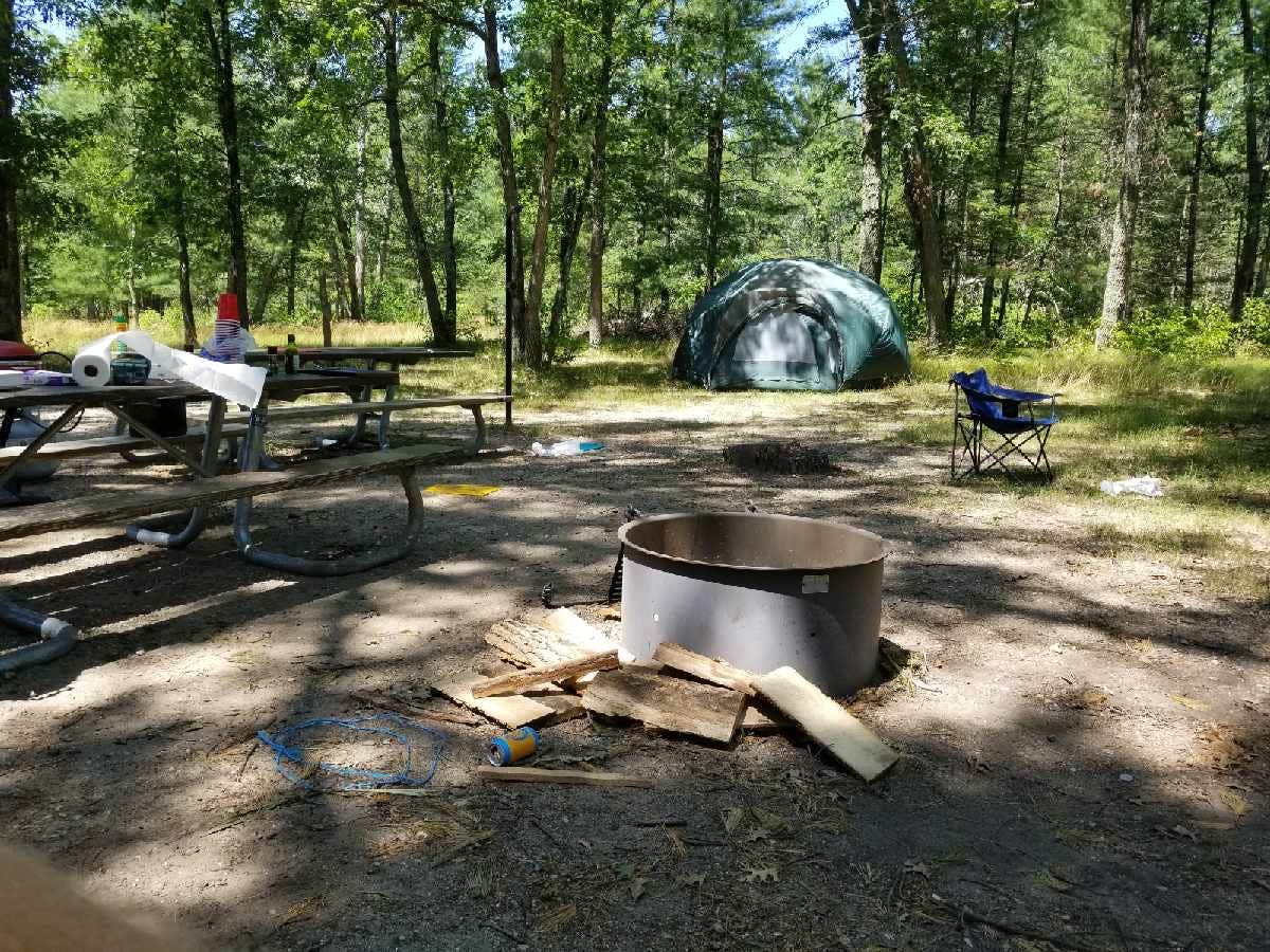 Josh D.'s photo of tent camping at Bowman Lake Campground near Cadillac, MI
