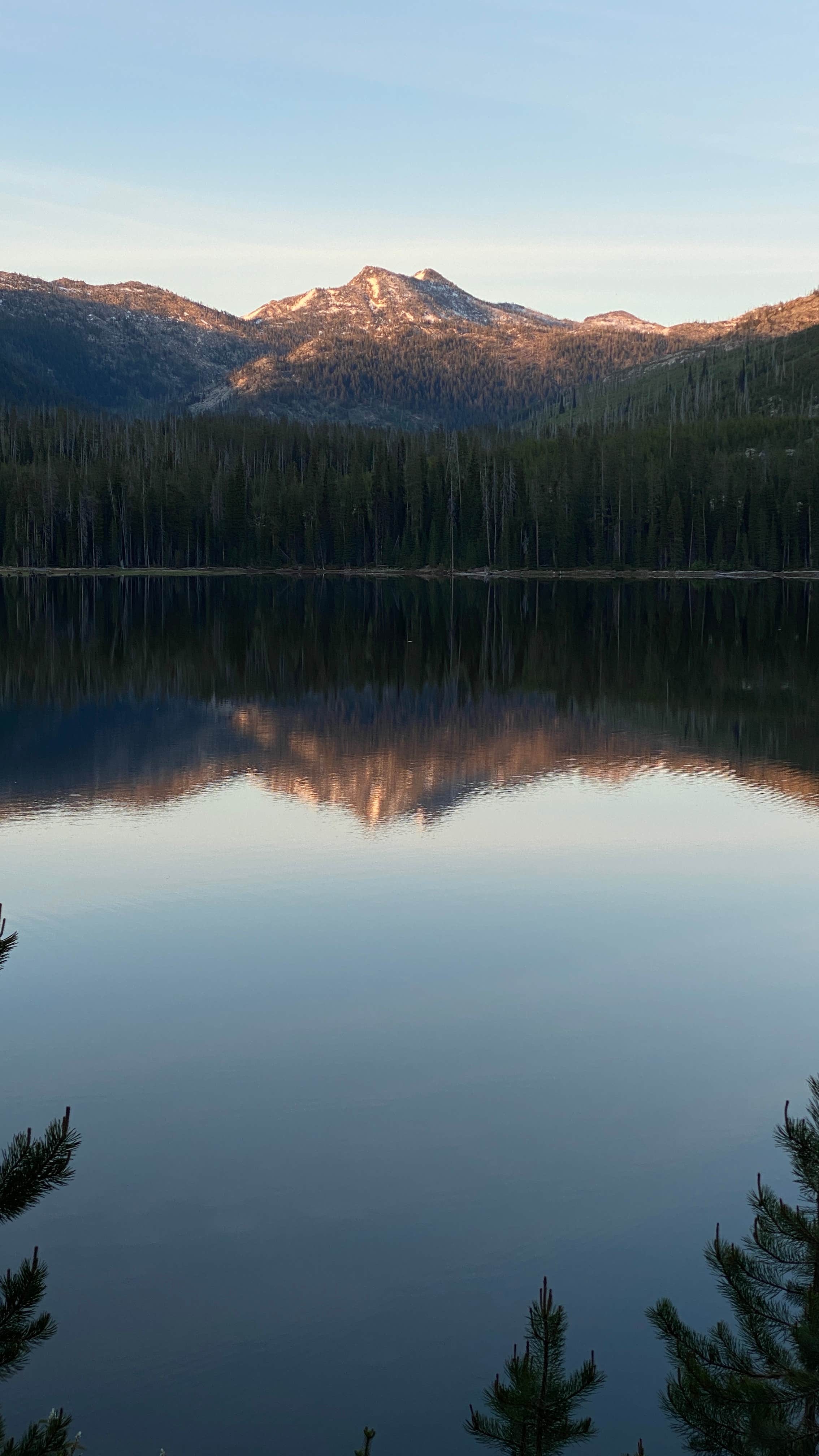 Cody H.'s photo of a dispersed camping area at Upper Payette Lake Dispersed Camping Area near Lake Fork, ID