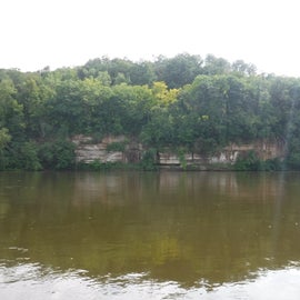 Bluffs alongside the river
