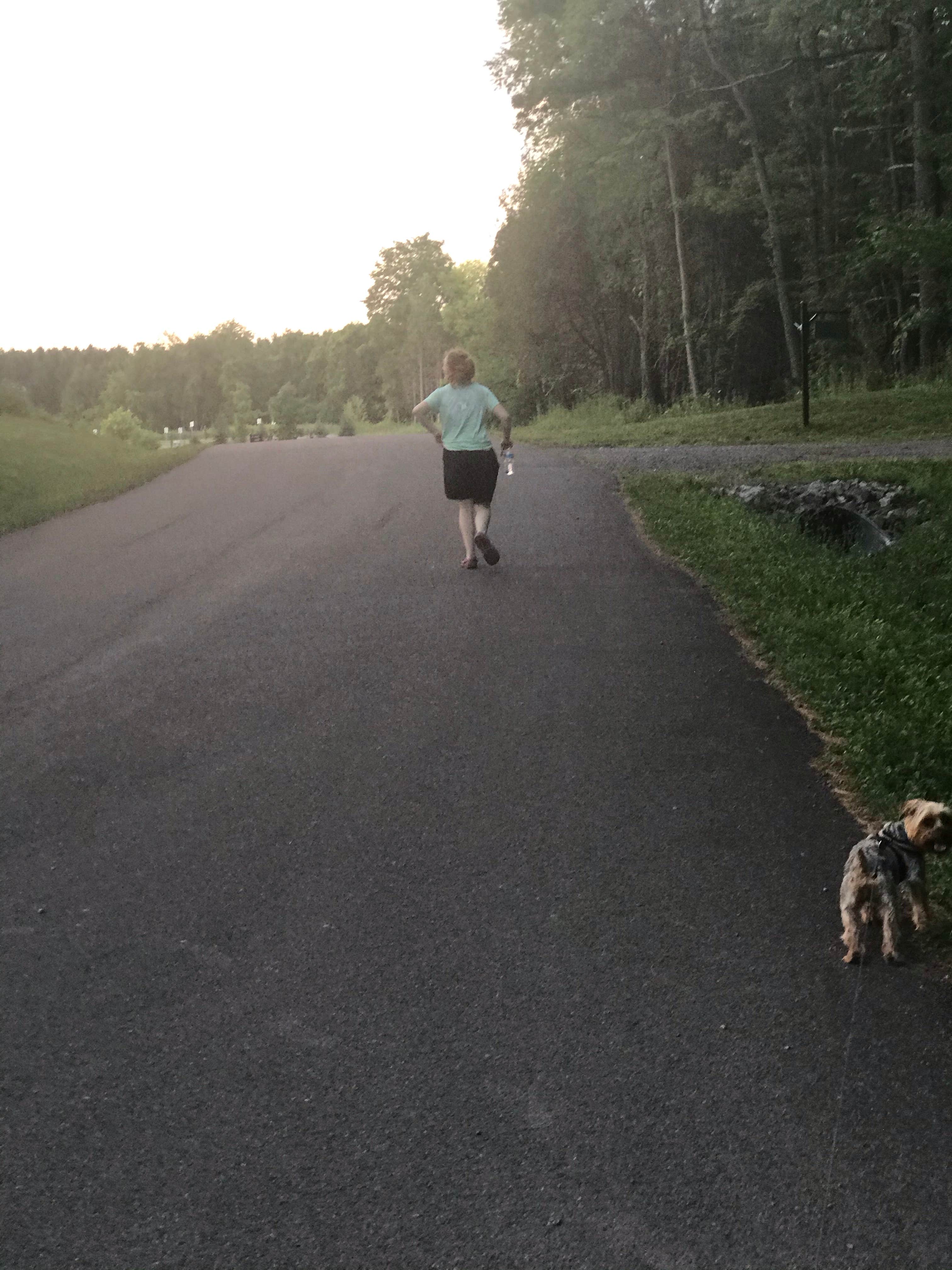 Kelly J.'s photo of camping with pets at Green Lakes State Park Campground near Cortland, NY