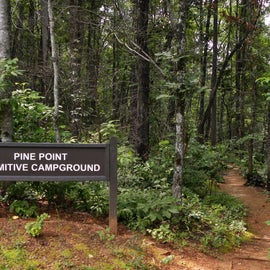 This is the trailhead to the campsites from the parking lot.