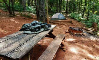 Myron C.'s photo of tent camping at Pine Point Primitive Campground — Table Rock State Park near Pauline, SC