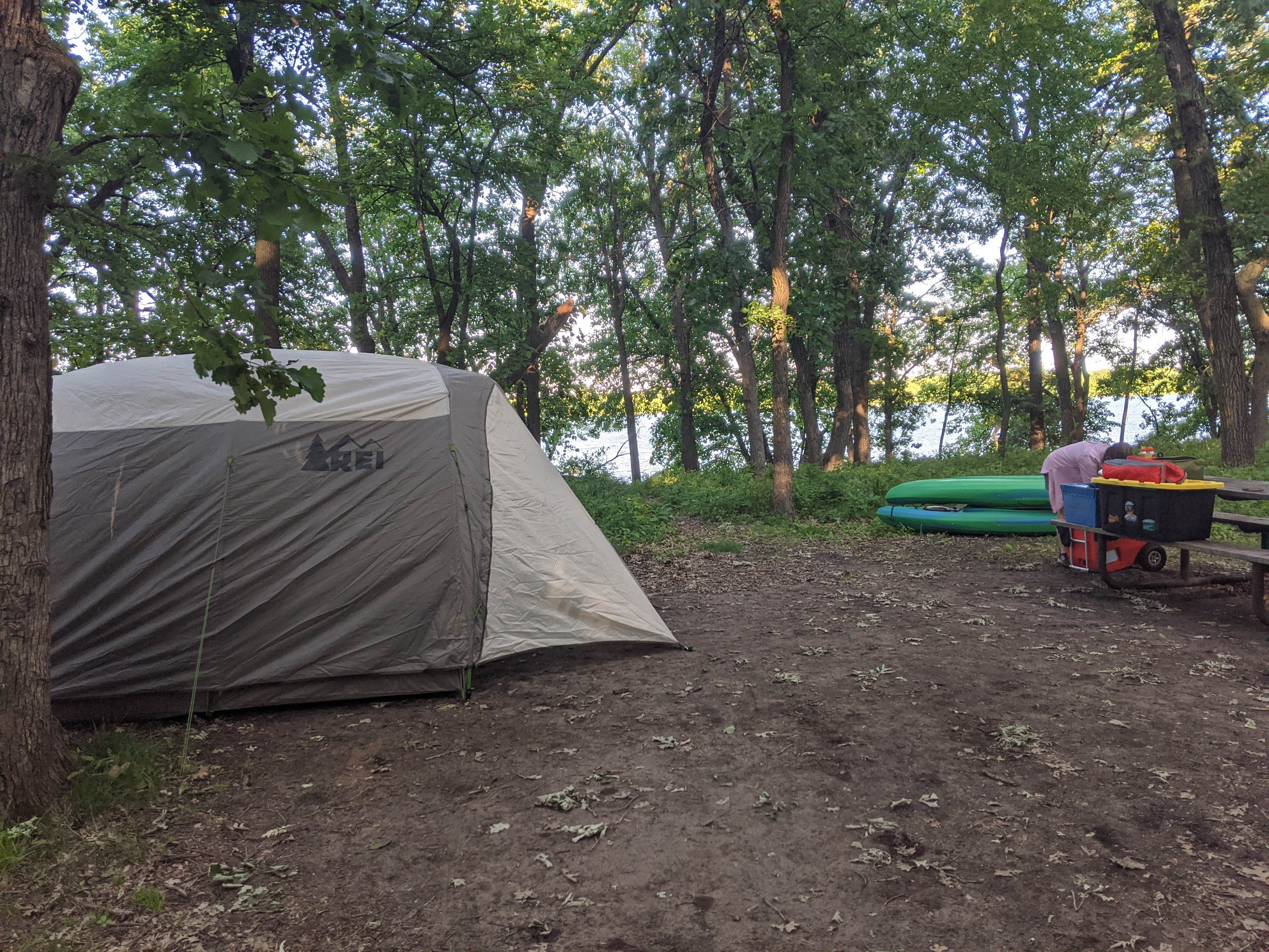 Pete T.'s photo of tent camping at Glendalough State Park Campground near Evansville, MN