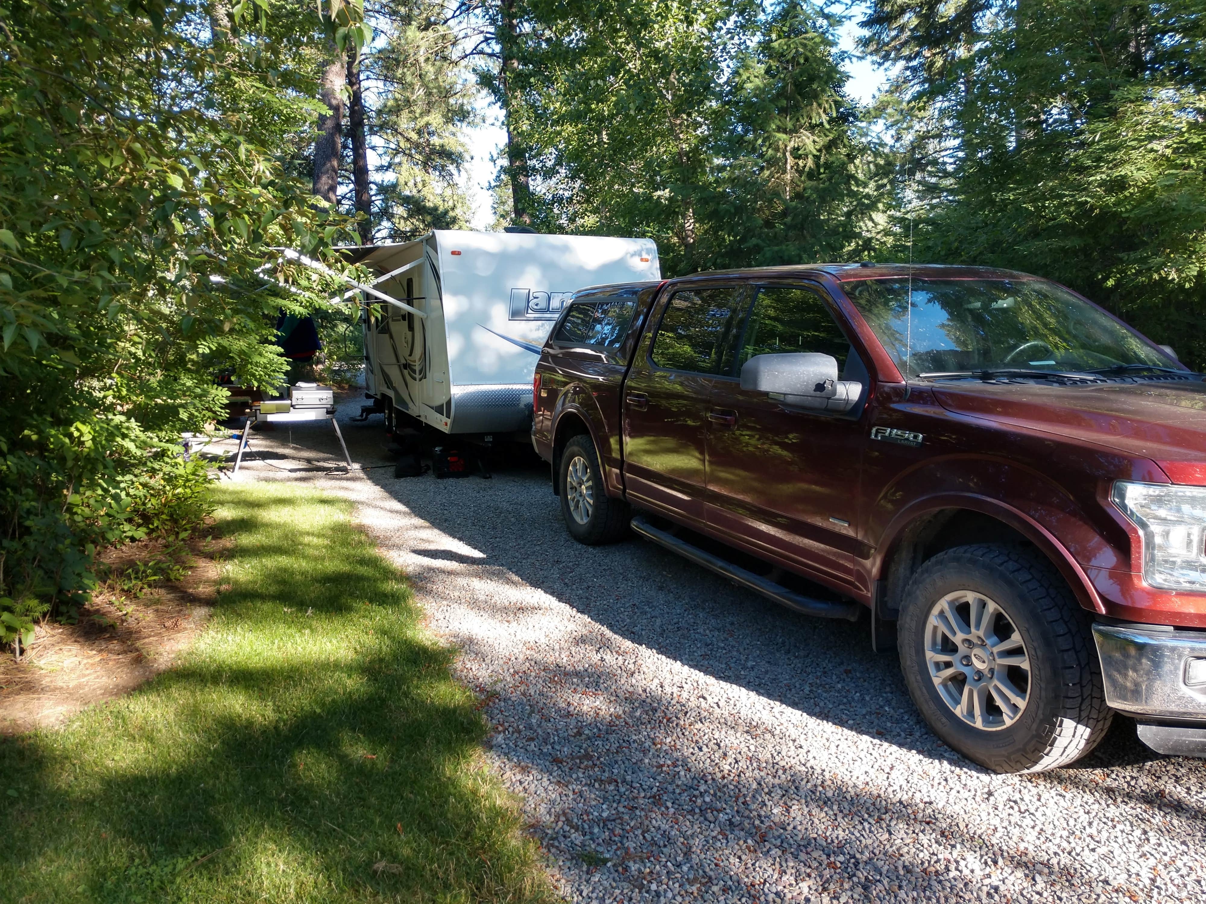 Kris M.'s photo of rv camping at Trout Creek Motel & RV Park near Saltese, MT